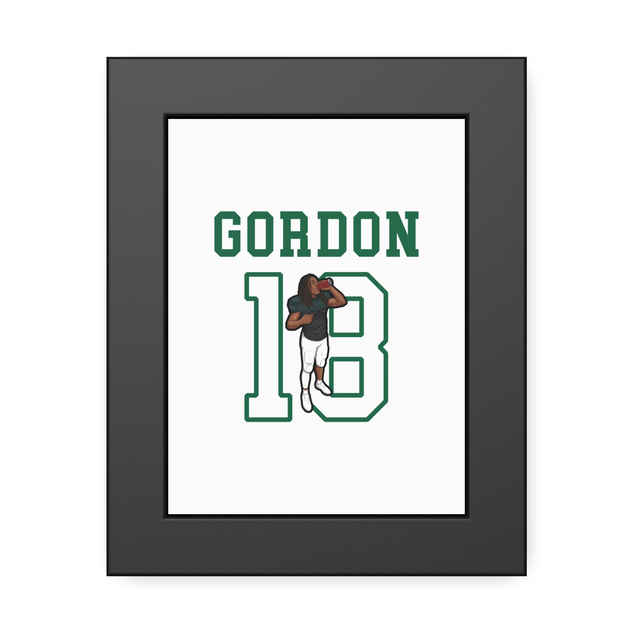 Framed Poster — character_shirsey in Black