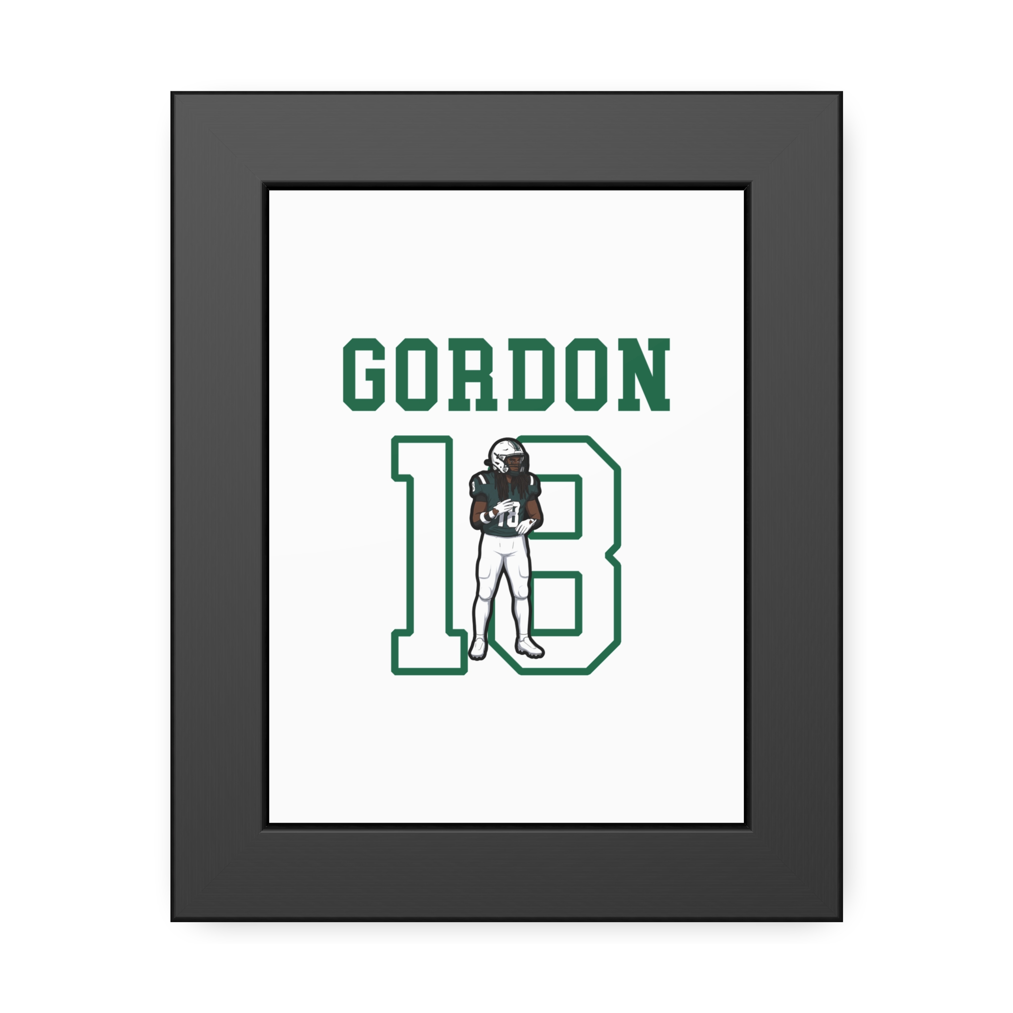 Framed Poster — character_shirsey in Black