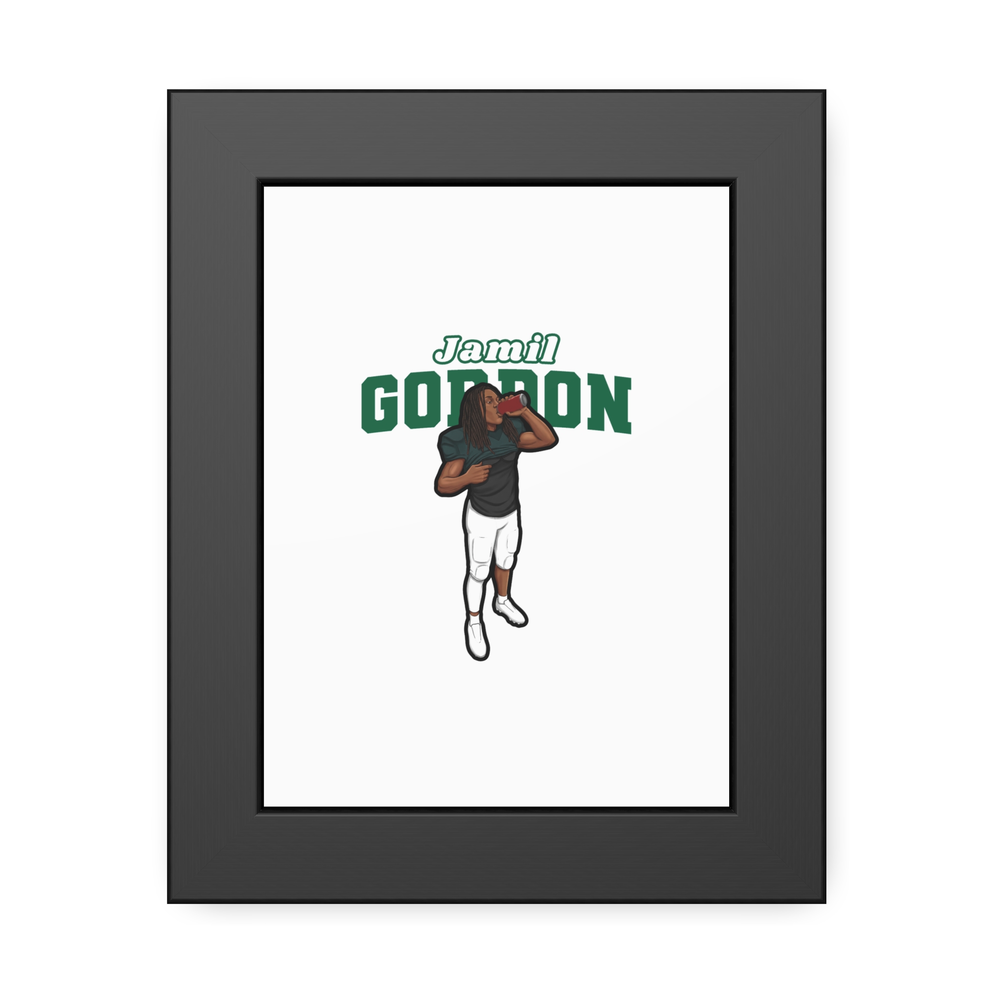 Framed Poster — character_name_arch in Black