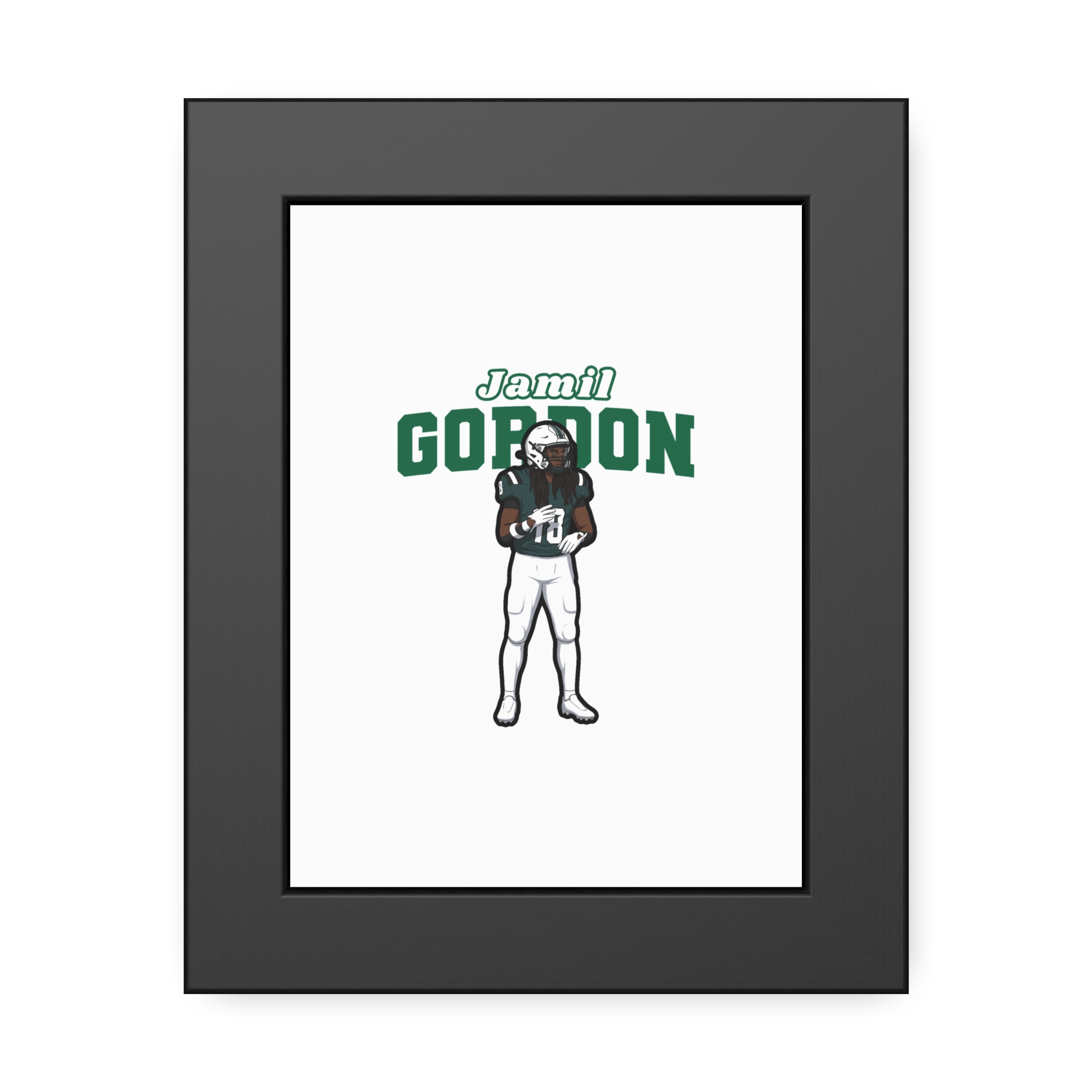 Framed Poster — character_name_arch in Black