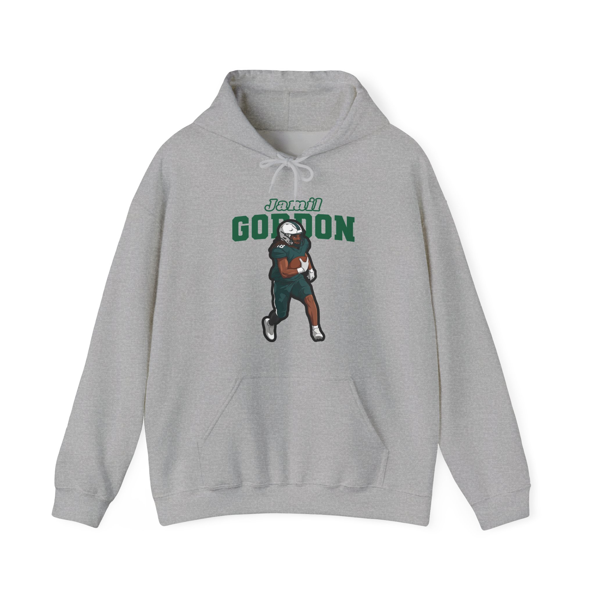 Hoodie — character_name_arch in Grey