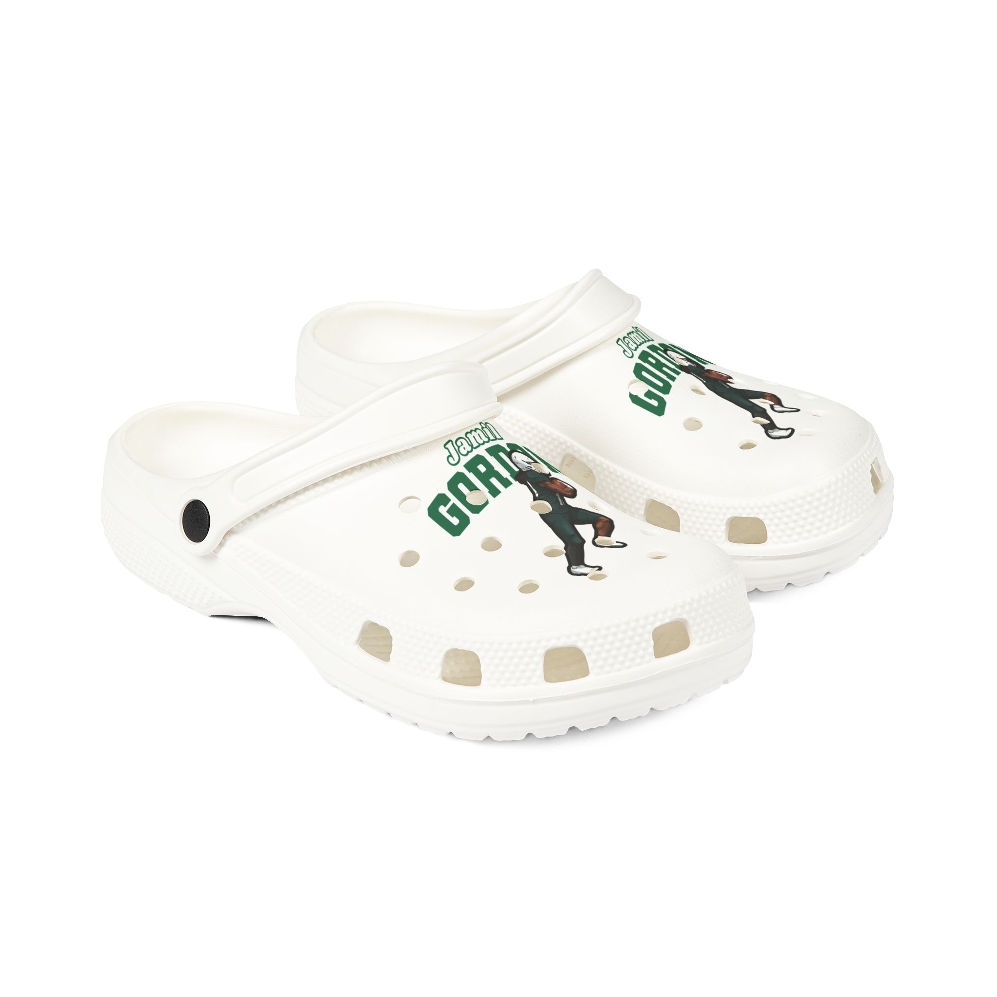 Rubber Clogs — character_name_arch in White