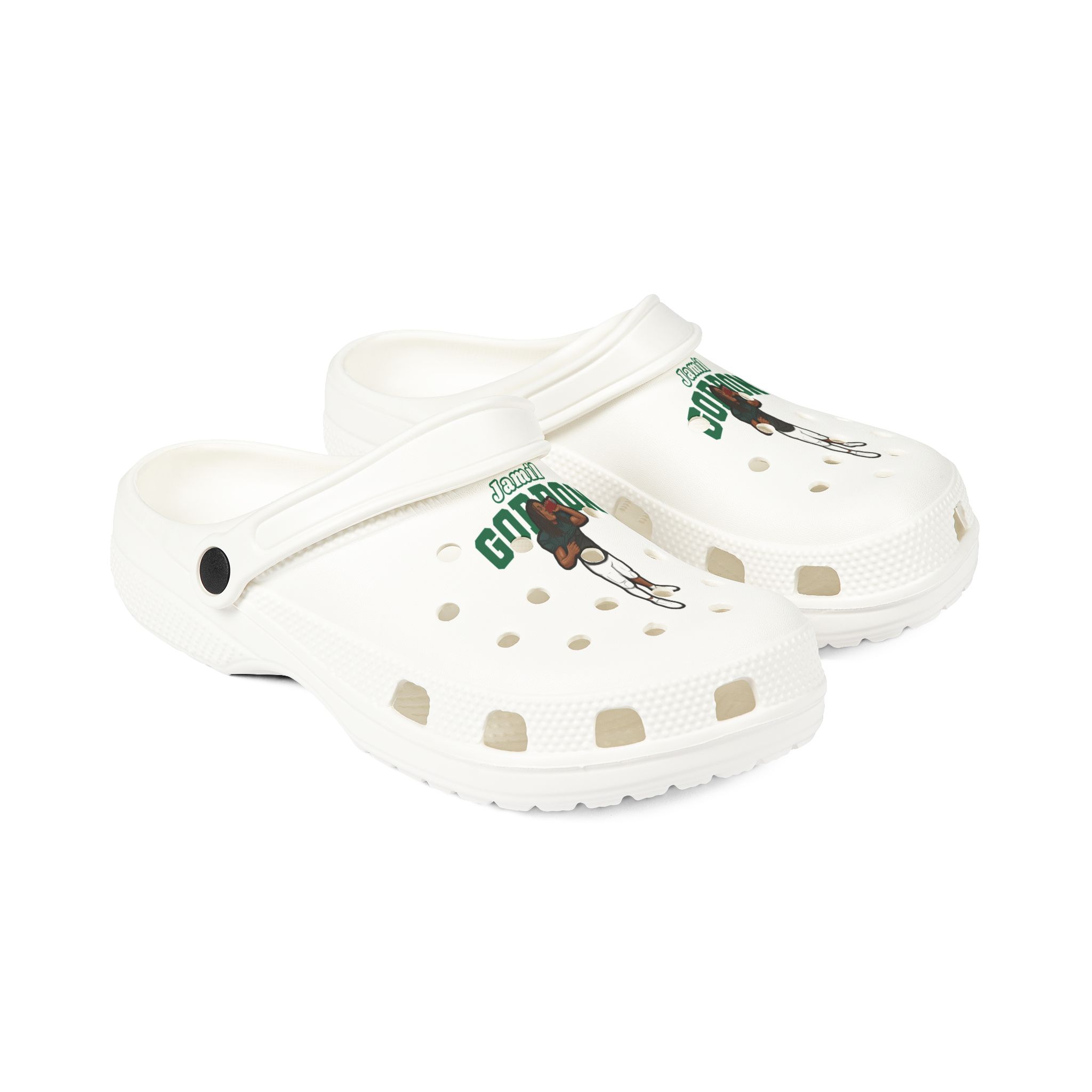 Rubber Clogs — character_name_arch in White