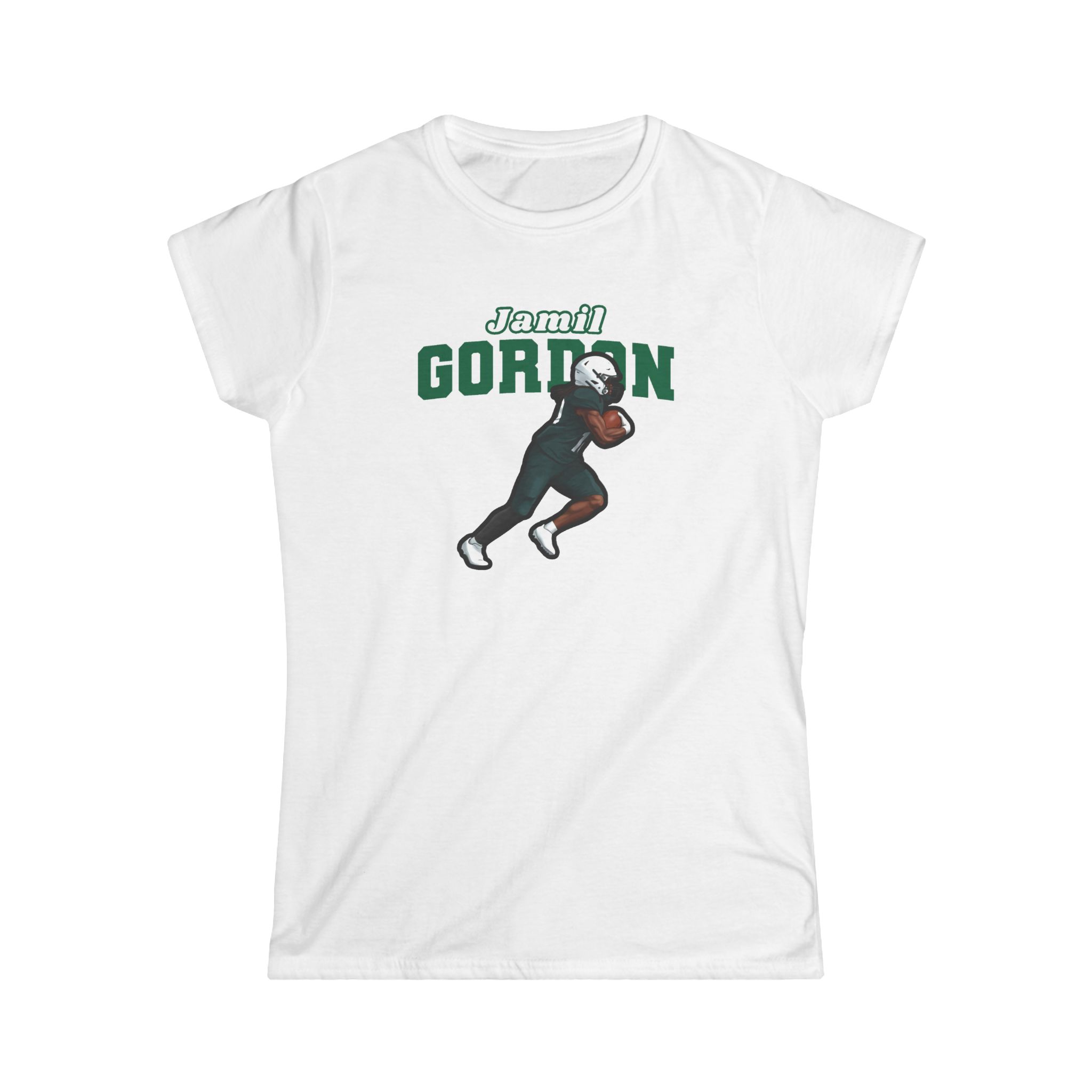 Women's Softstyle Tee — character_name_arch in White