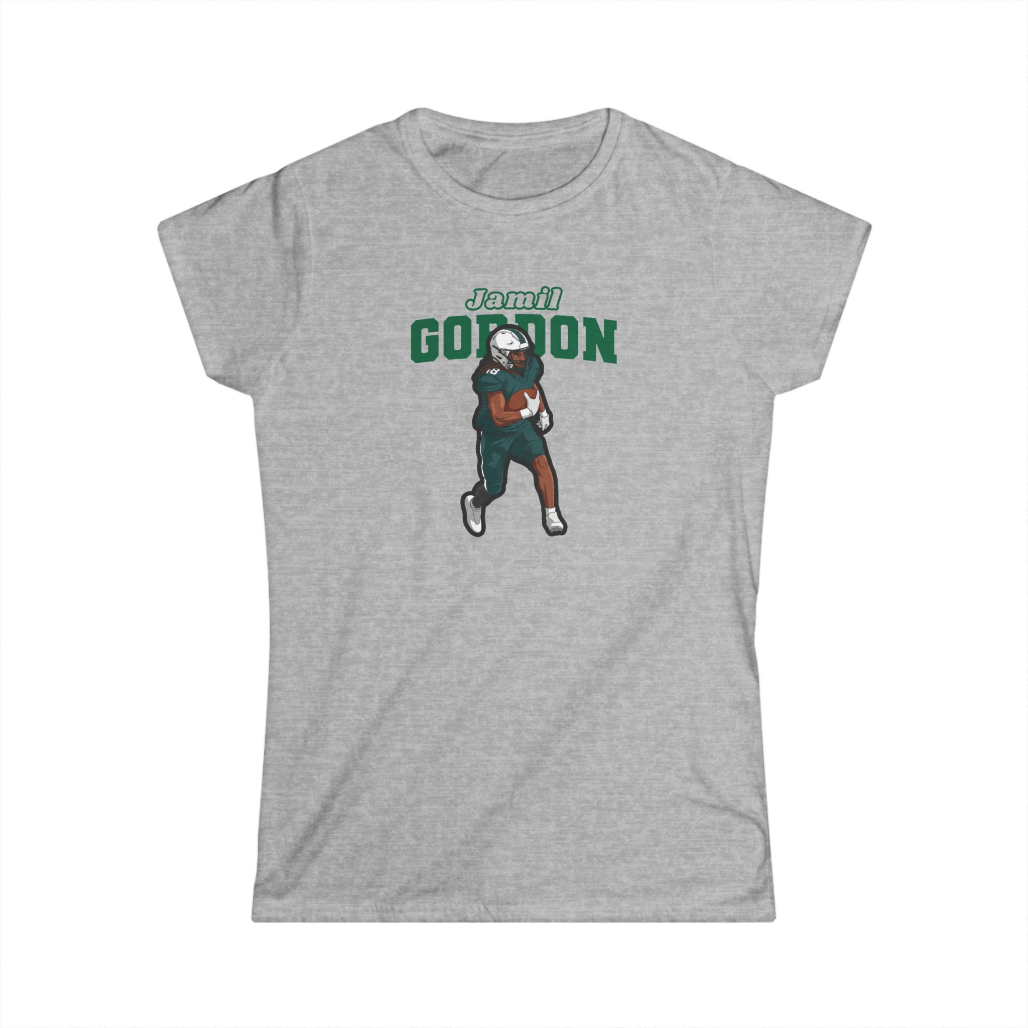 Women's Softstyle Tee — character_name_arch in Grey