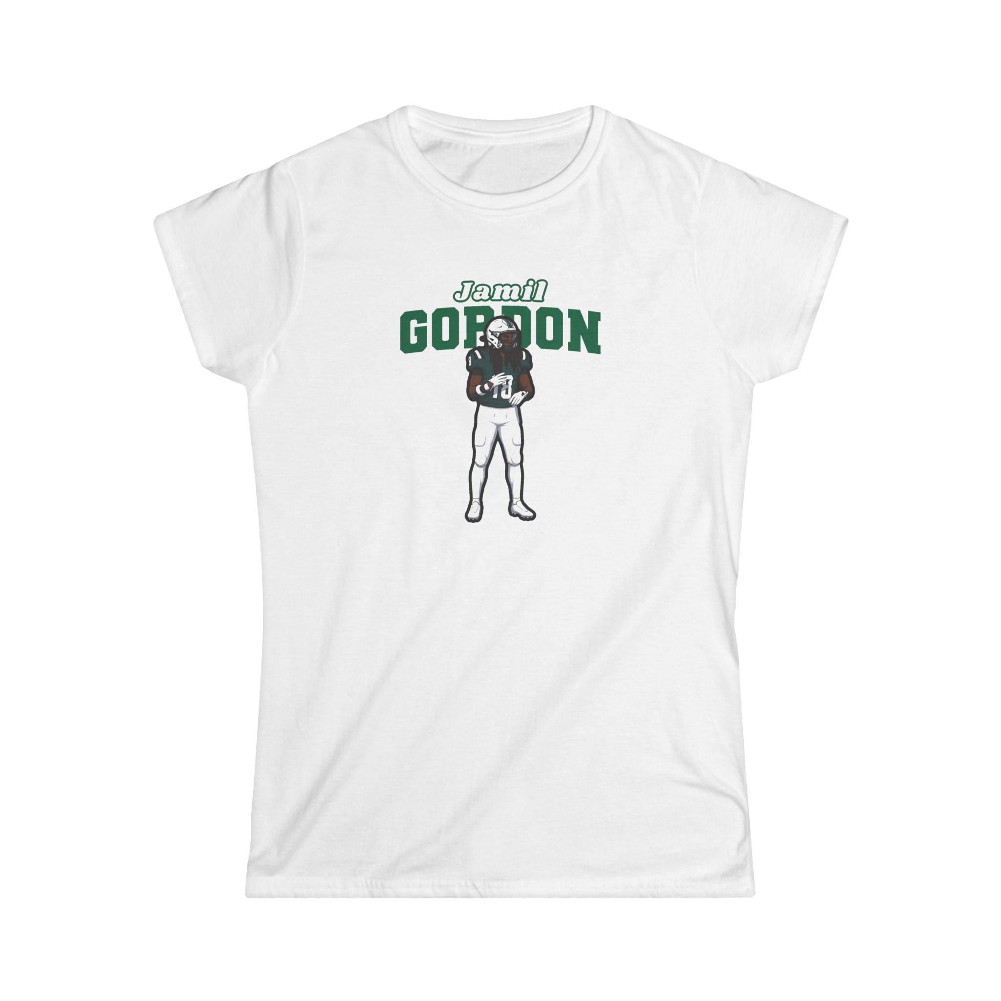Women's Softstyle Tee — character_name_arch in White