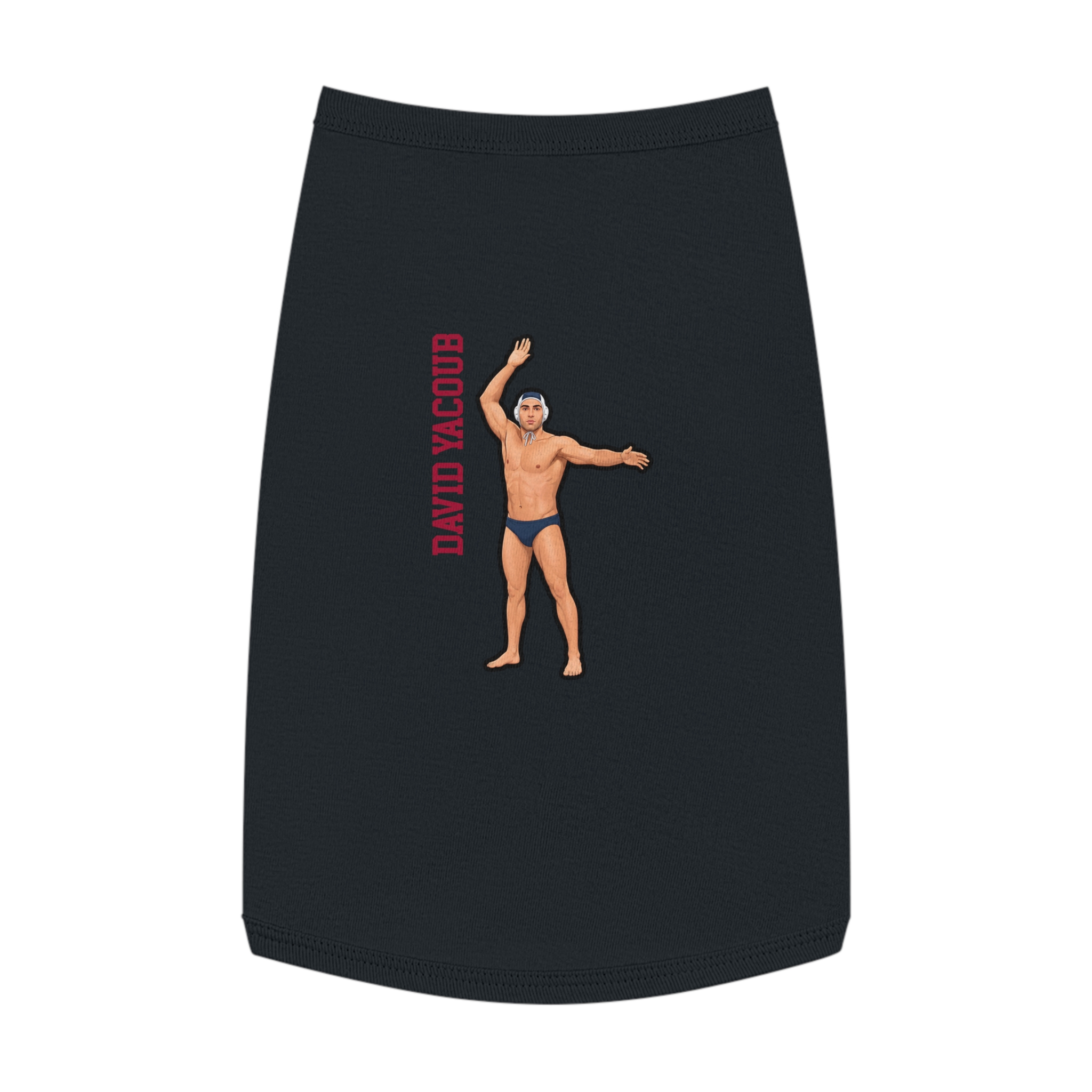 Pet Tank Top — character_name_vertical in Black