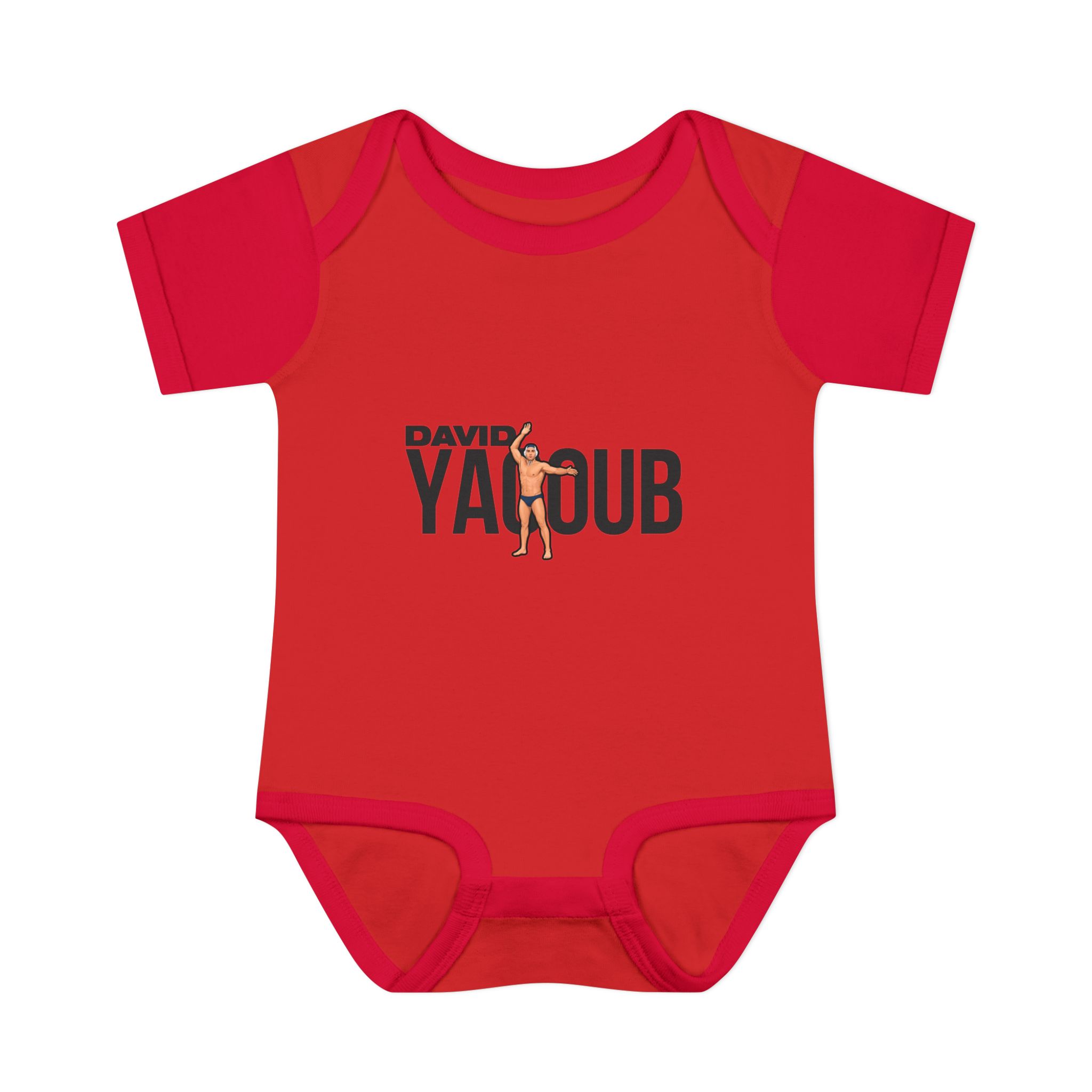 Baby Onesie — character_player_name in Red