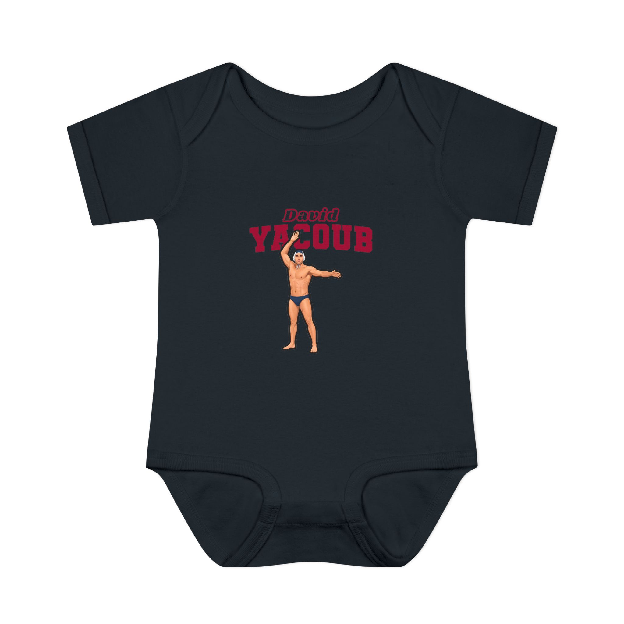 Baby Onesie — character_name_arch in Black