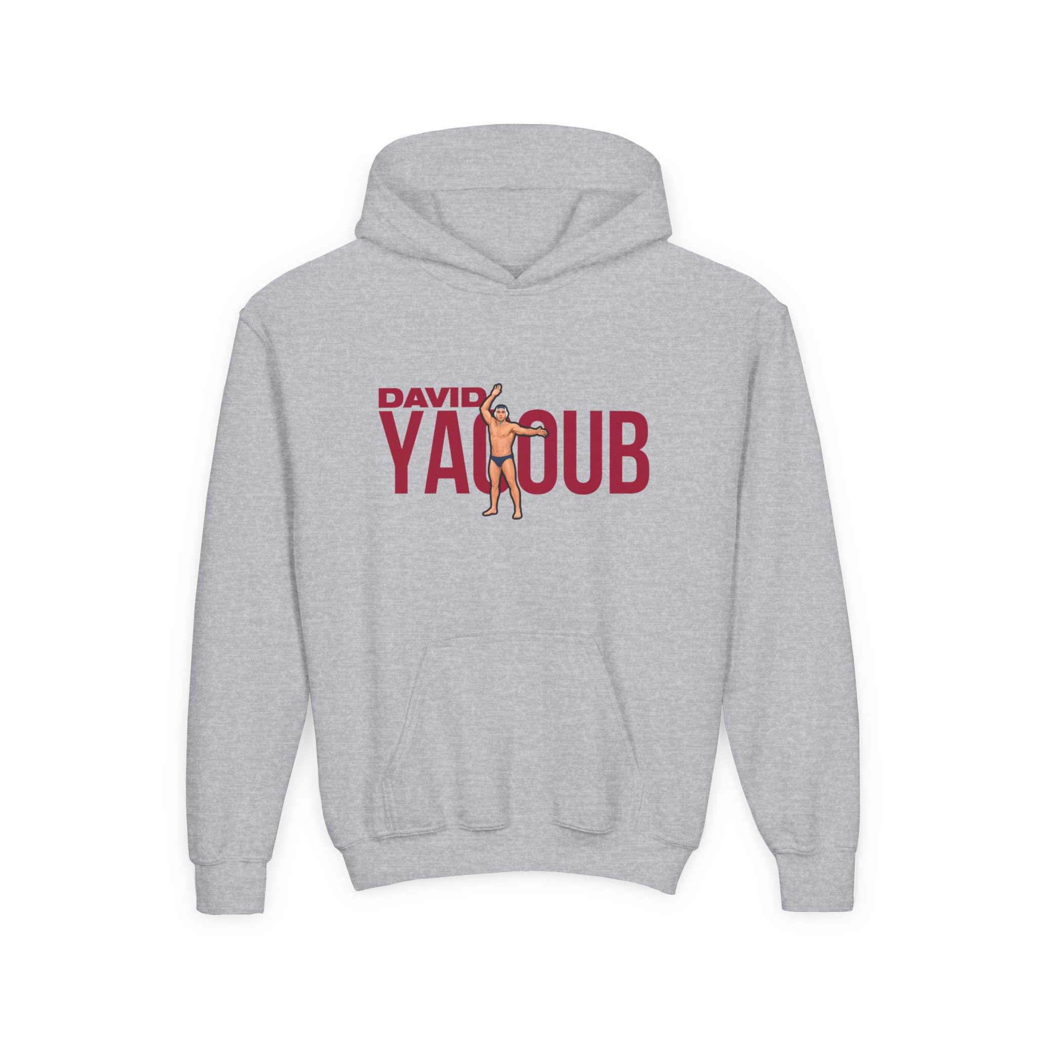 Youth Hoodie — character_player_name in Grey