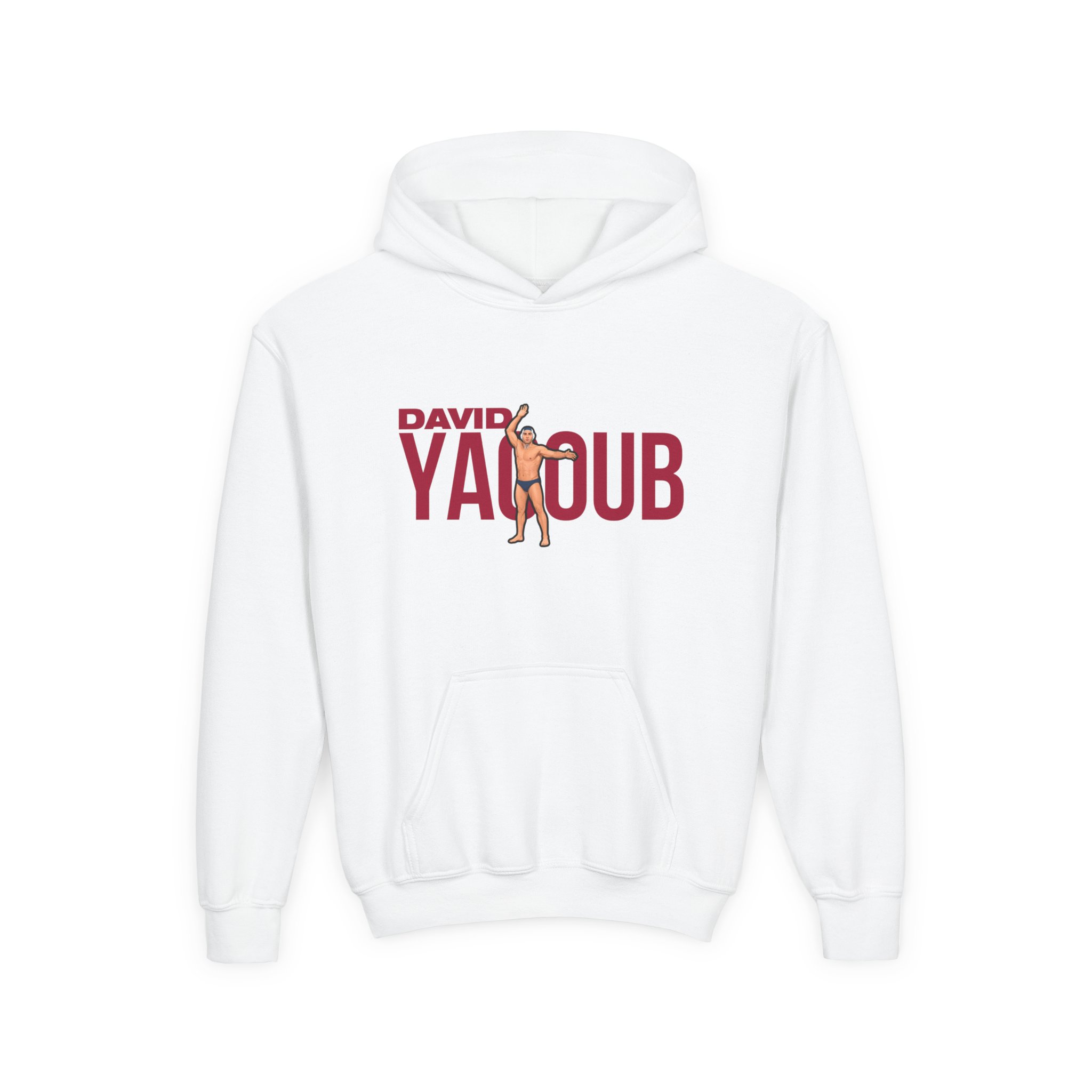 Youth Hoodie — character_player_name in White