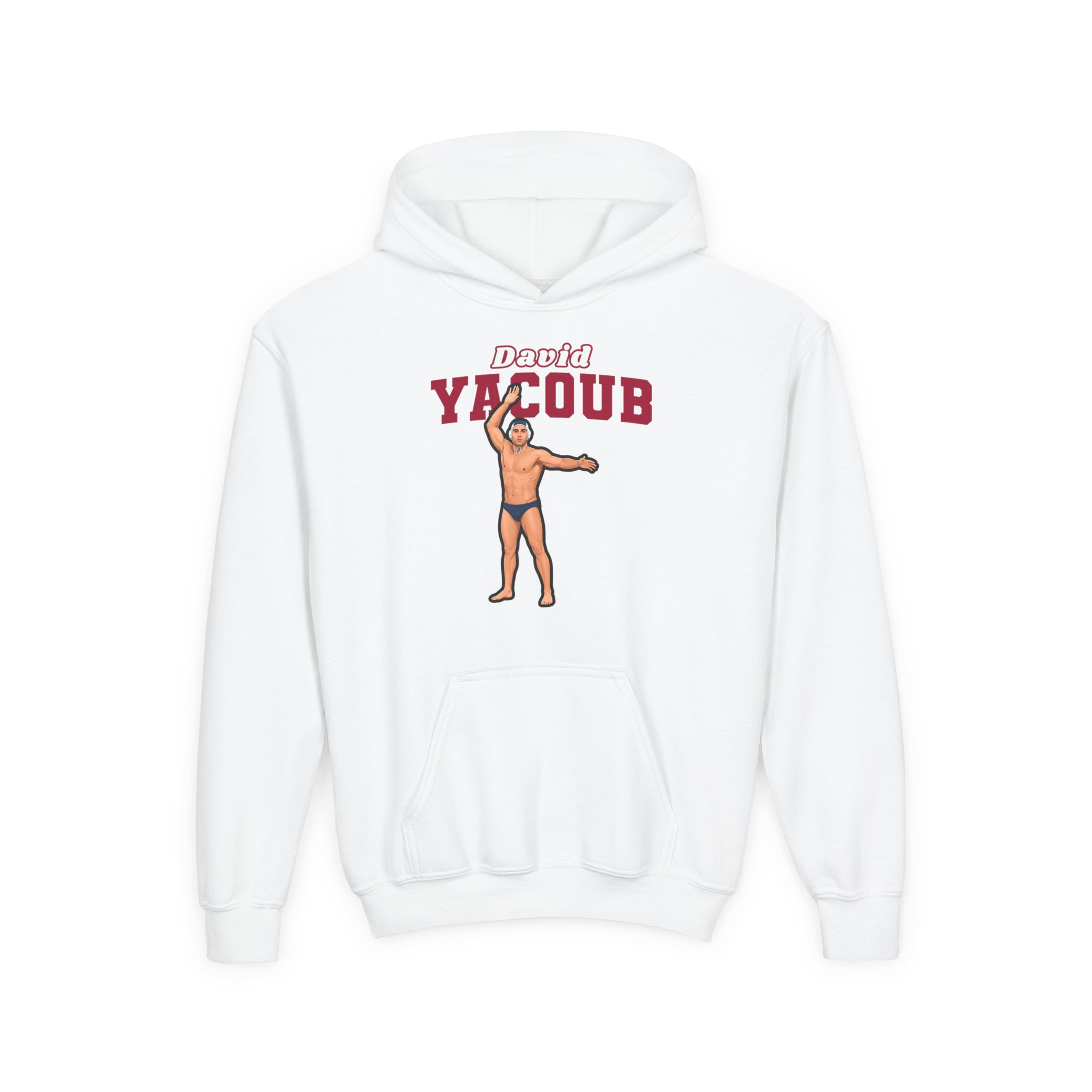 Youth Hoodie — character_name_arch in White