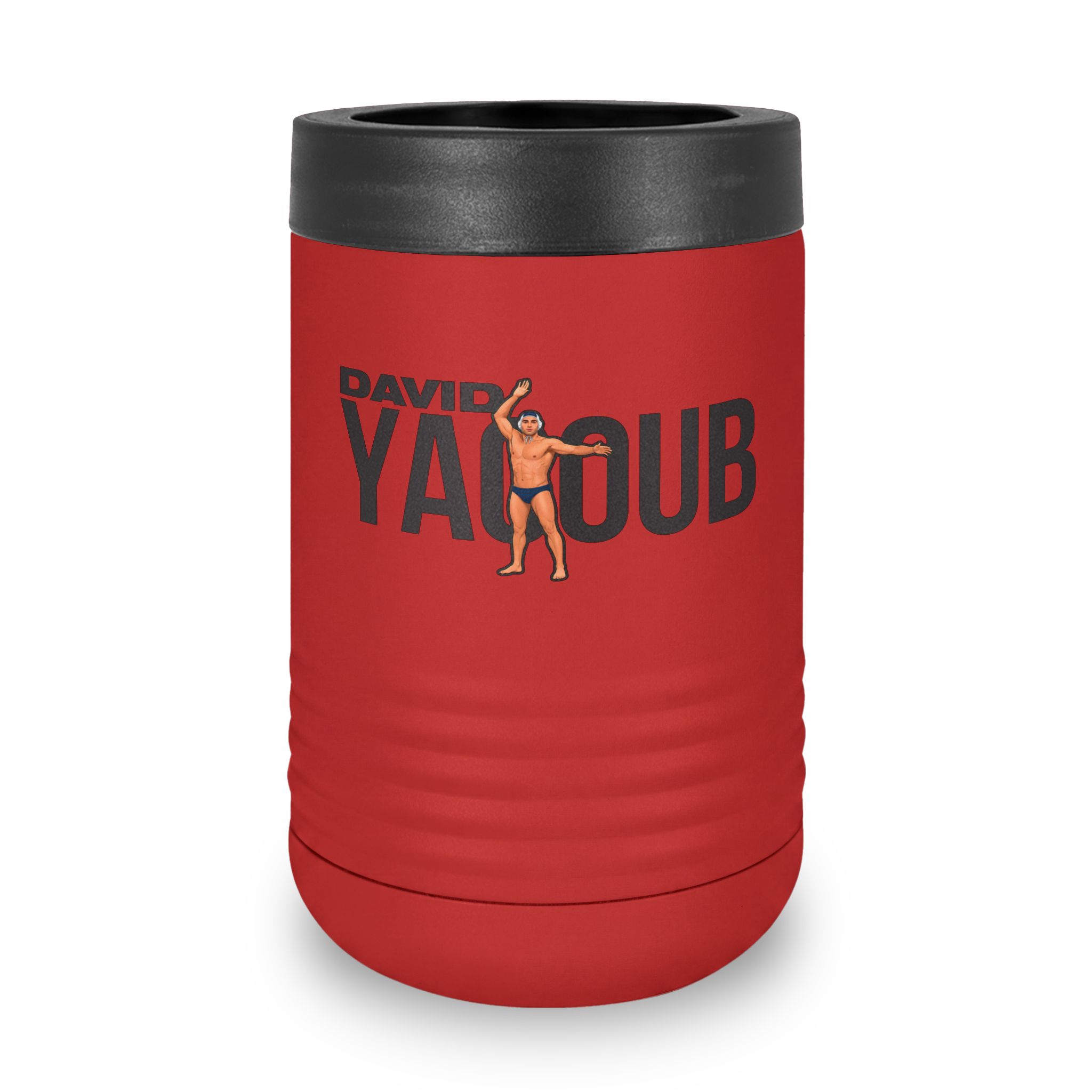 Stainless Can Cooler — character_player_name in Red