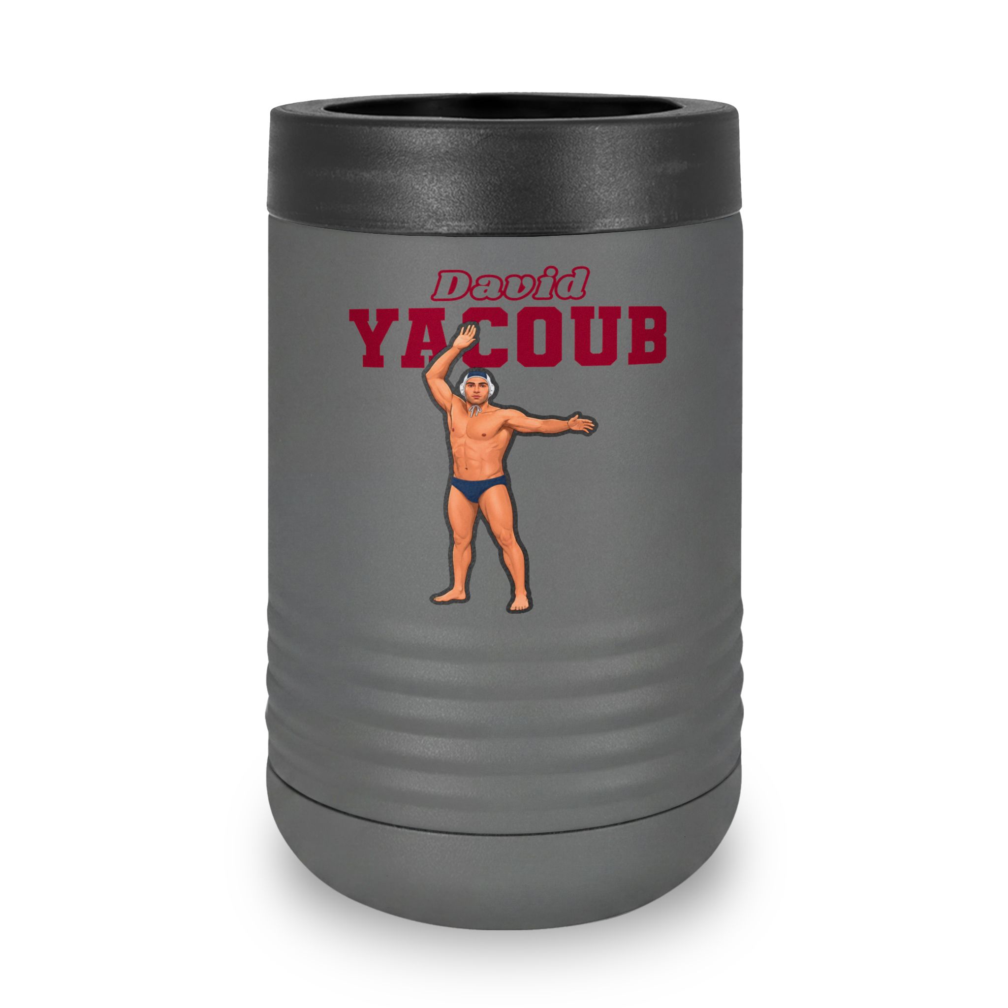 Stainless Can Cooler — character_name_arch in Grey