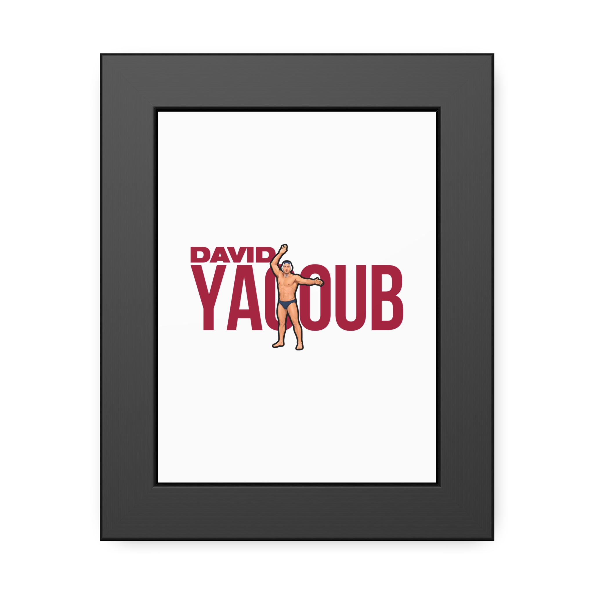 Framed Poster — character_player_name in Black