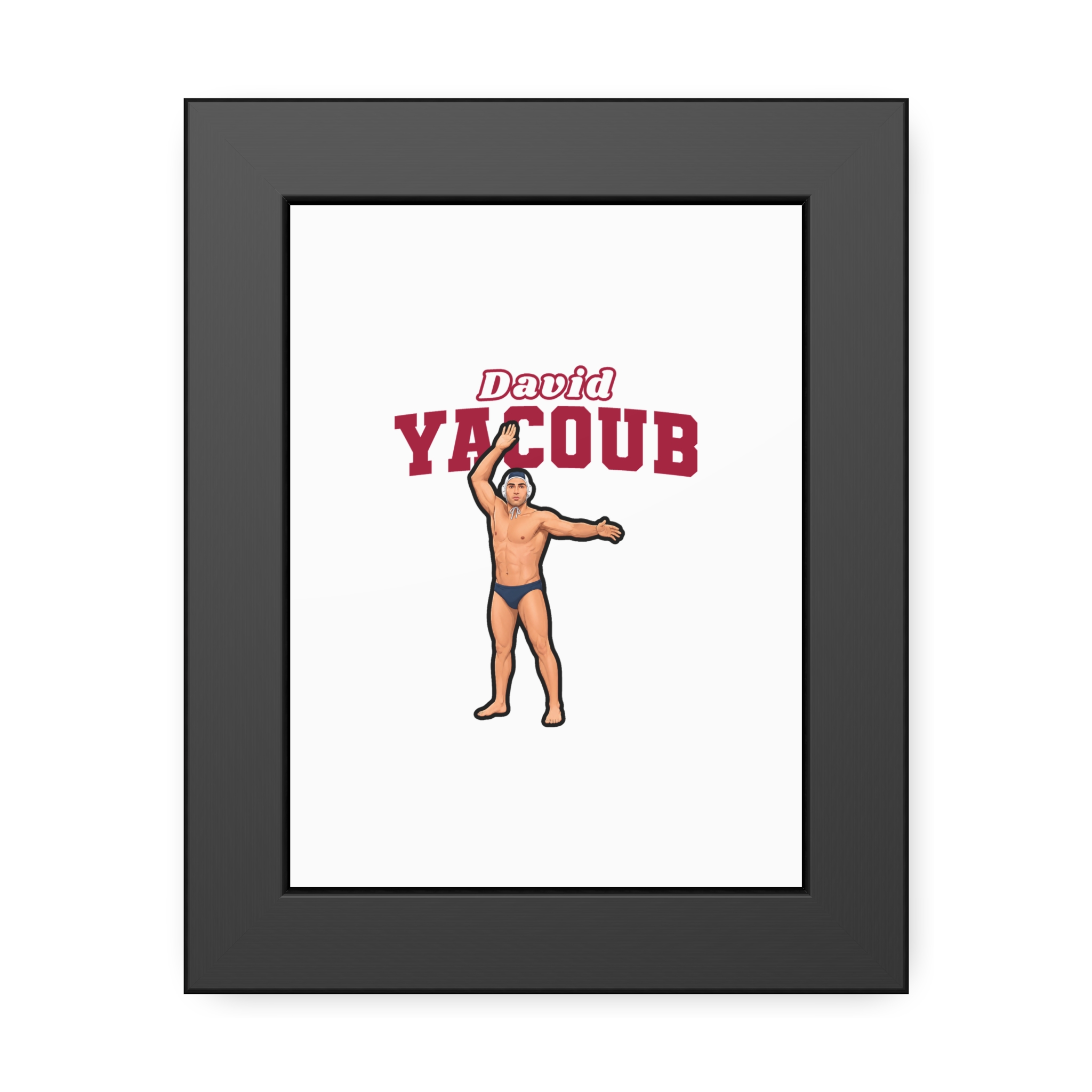 Framed Poster — character_name_arch in Black