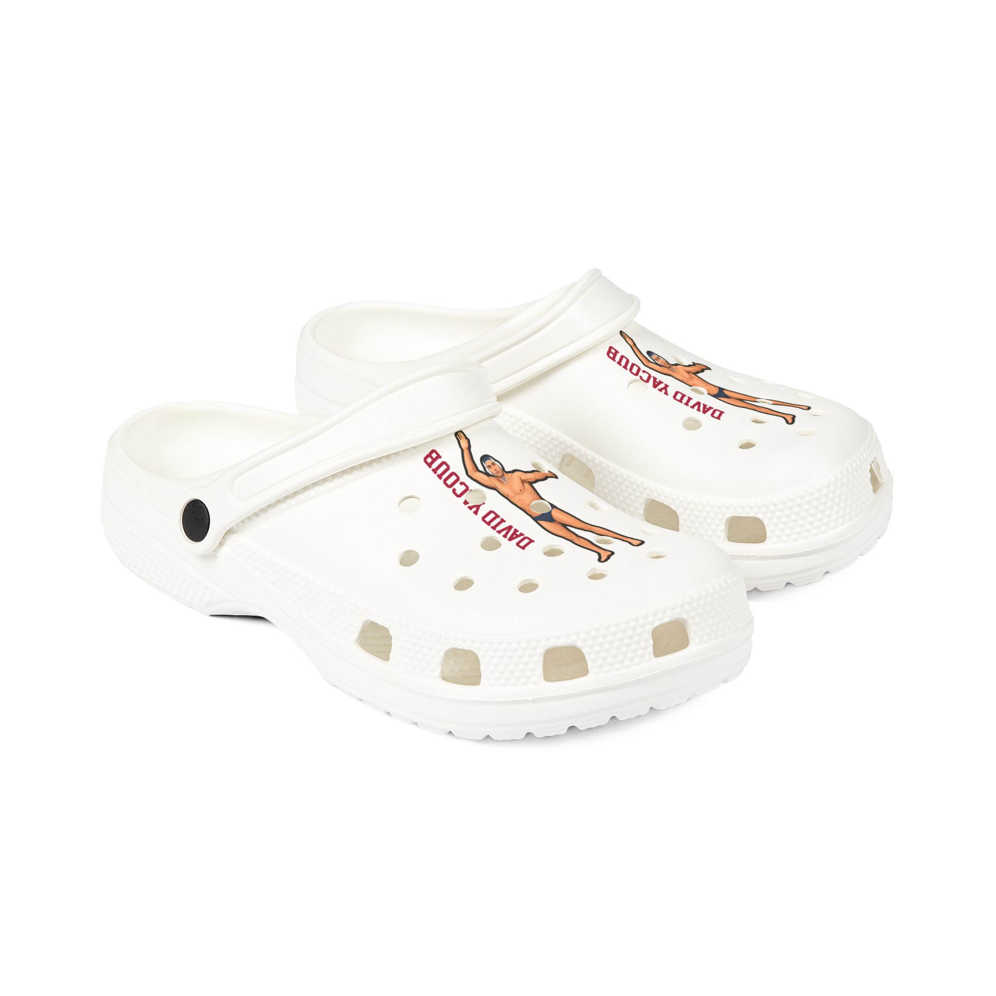 Rubber Clogs — character_name_vertical in White