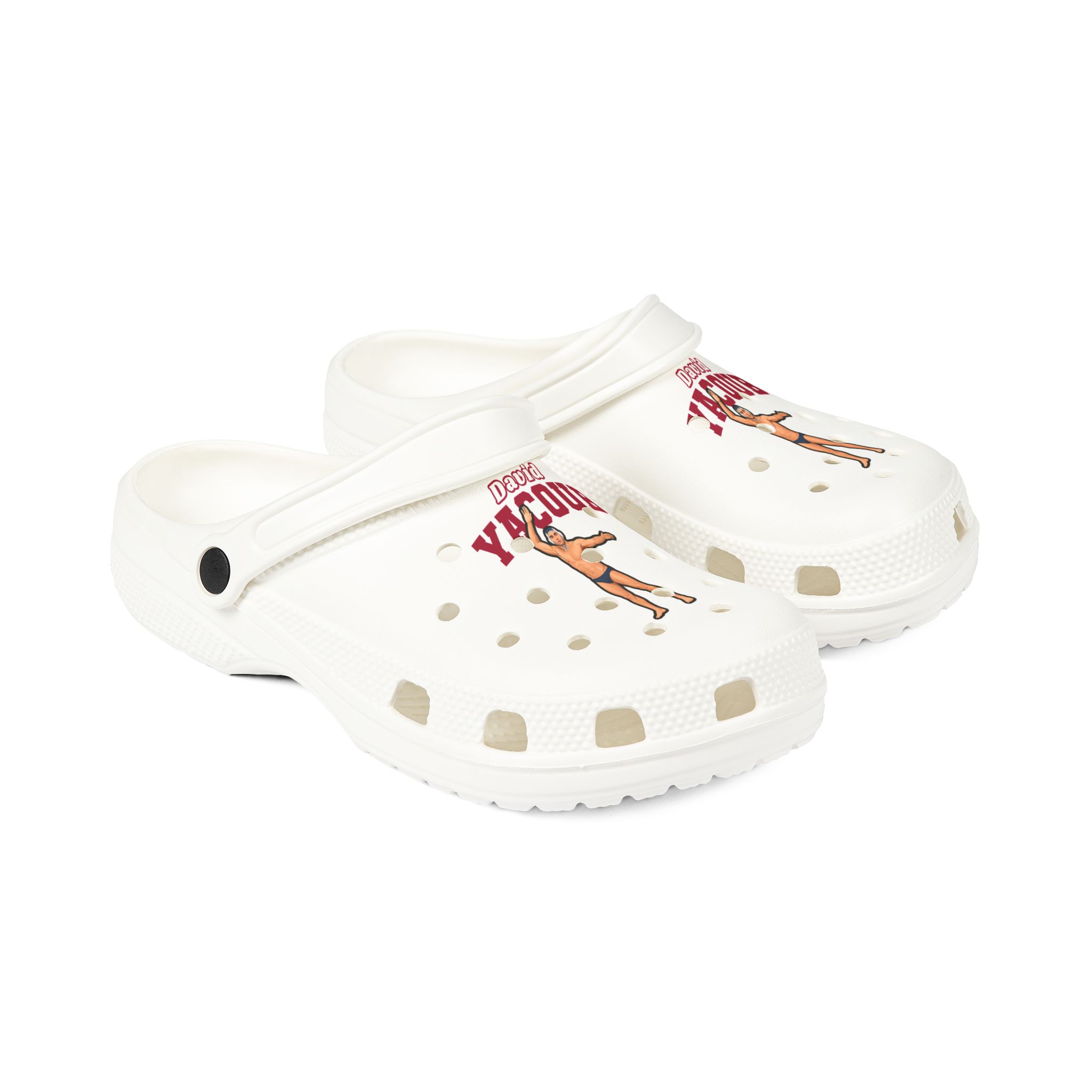 Rubber Clogs — character_name_arch in White