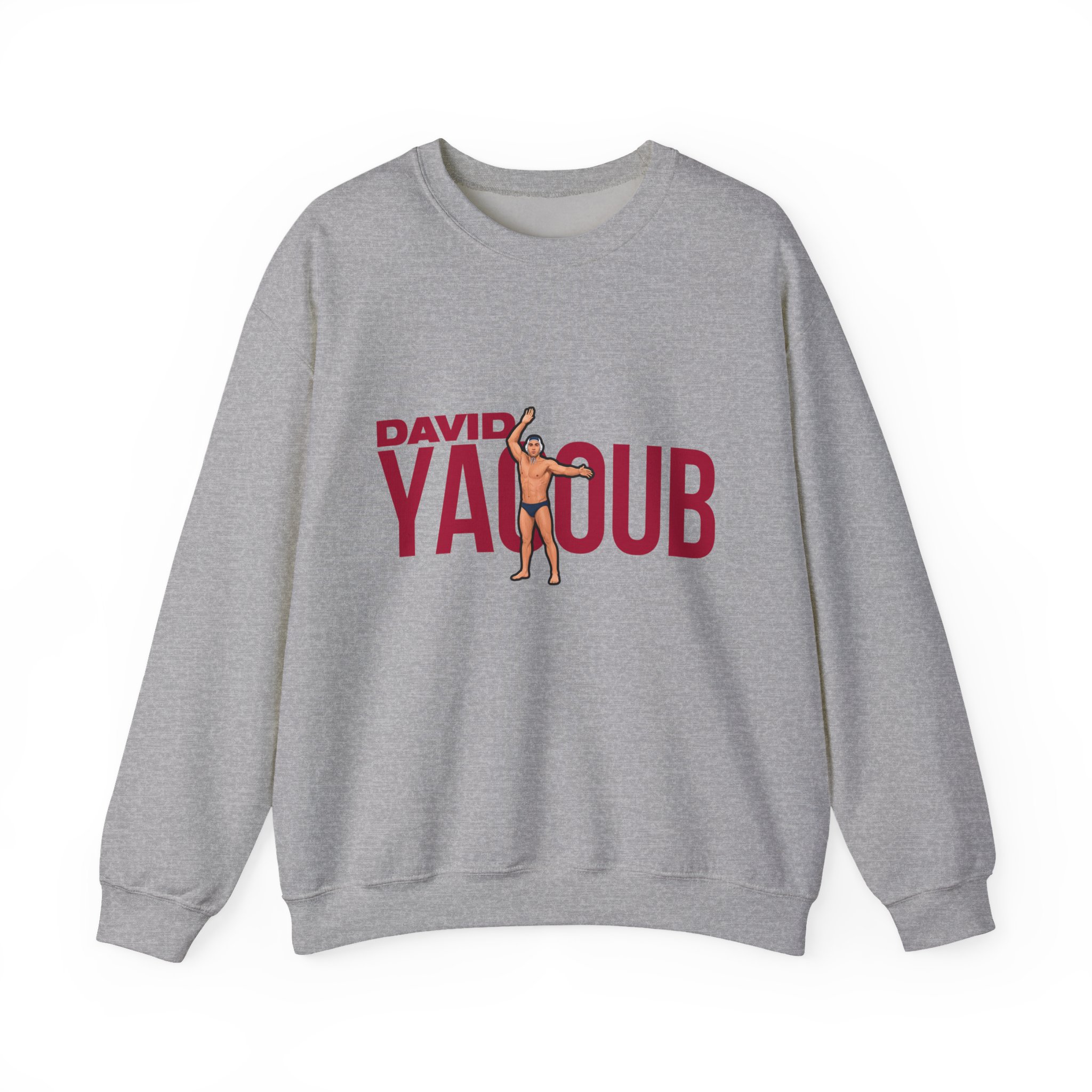 Crewneck Sweatshirt — character_player_name in Grey