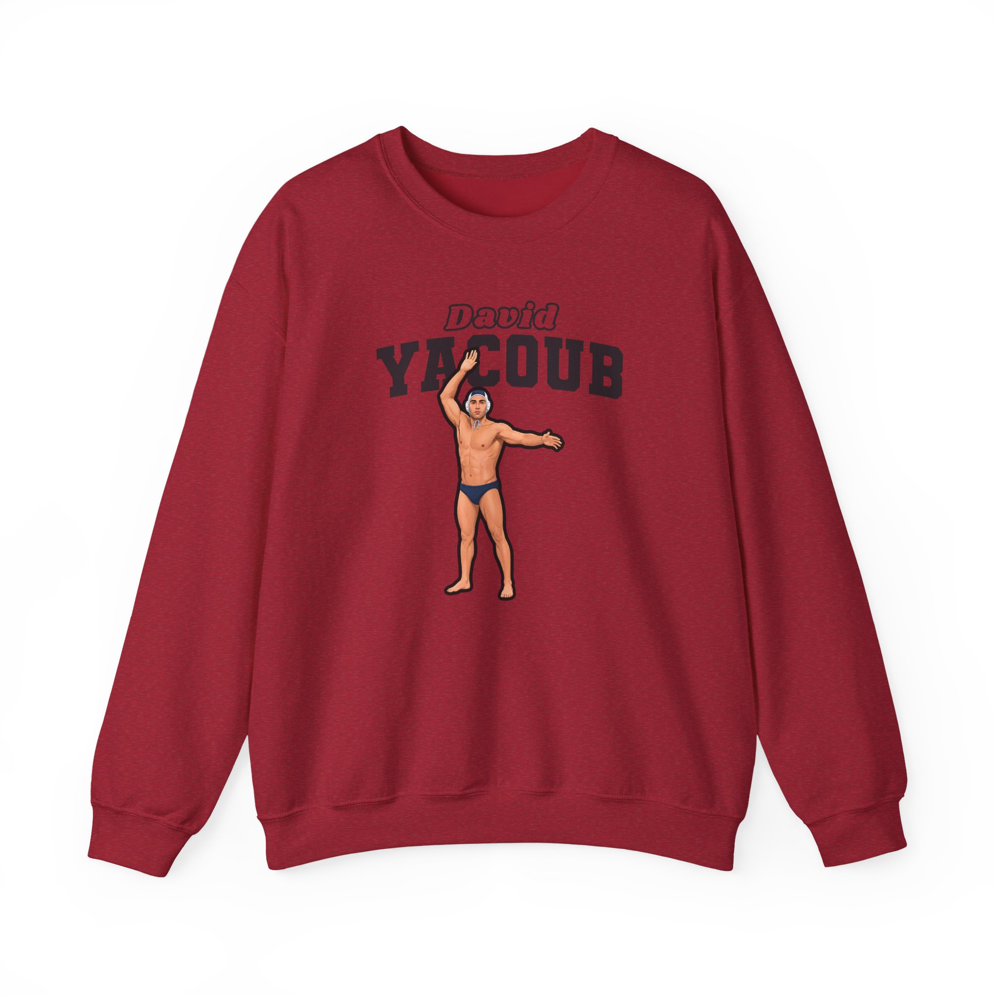 Crewneck Sweatshirt — character_name_arch in Red