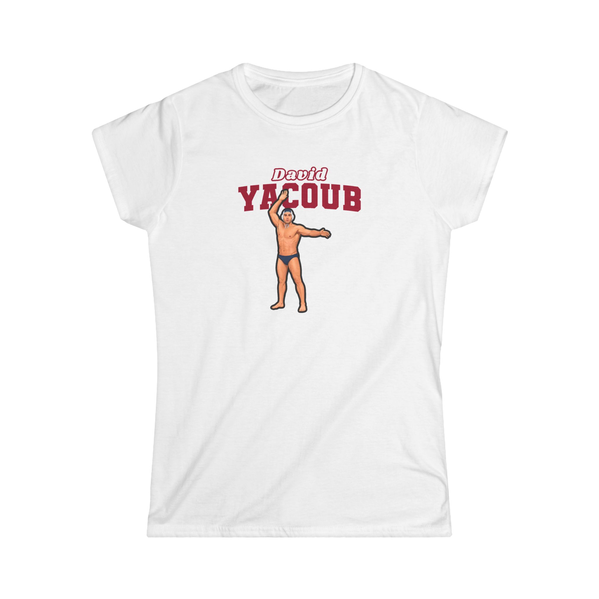 Women's Softstyle Tee — character_name_arch in White