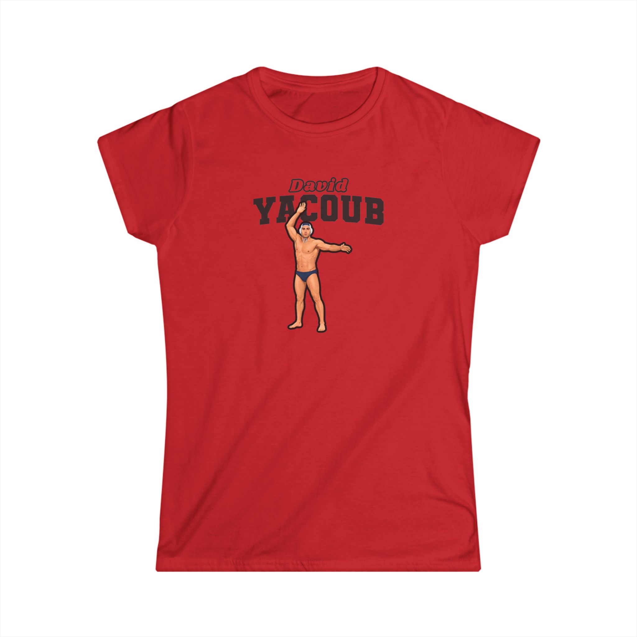 Women's Softstyle Tee — character_name_arch in Red