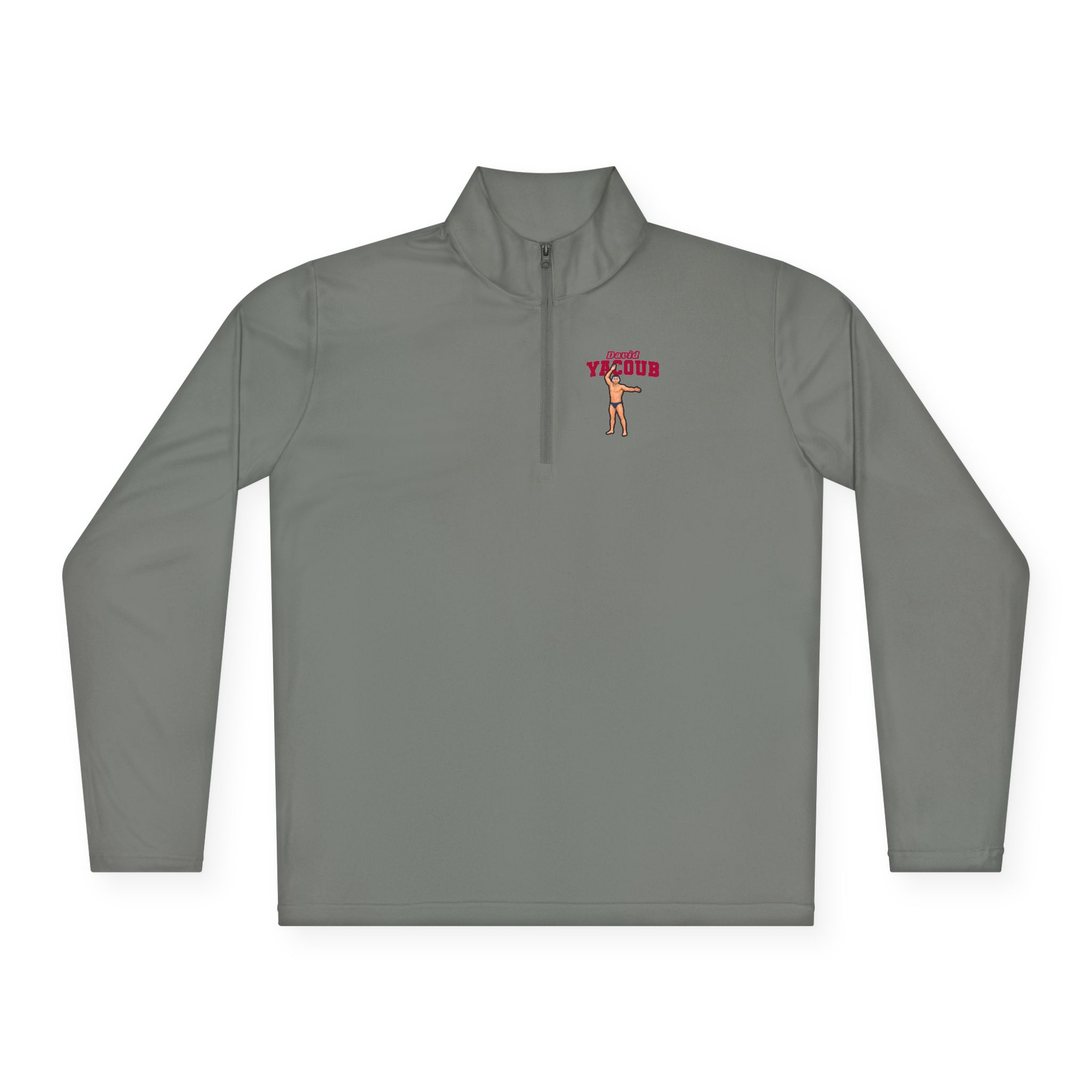 Q-Zip Pullover — character_name_arch in Grey