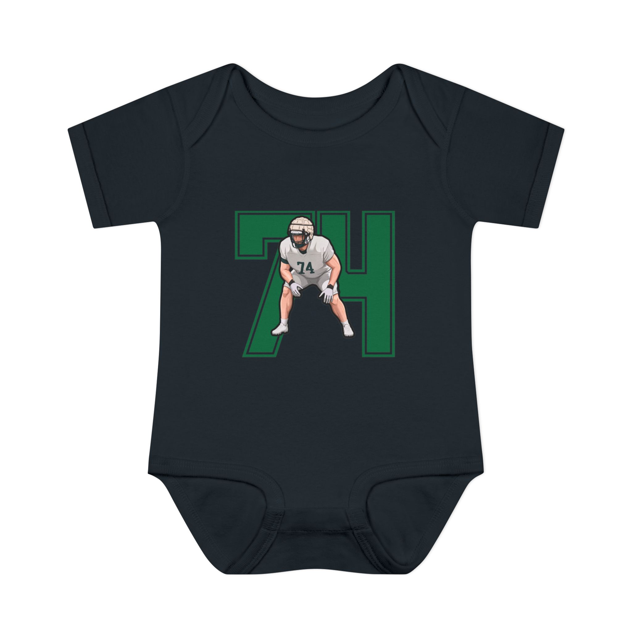 Baby Onesie — character_number in Black