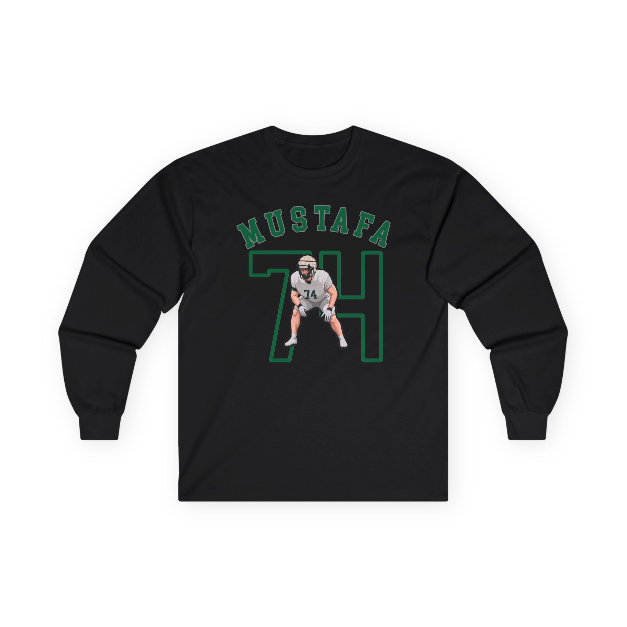 Long Sleeve Tee — character_shirsey_arch in Black