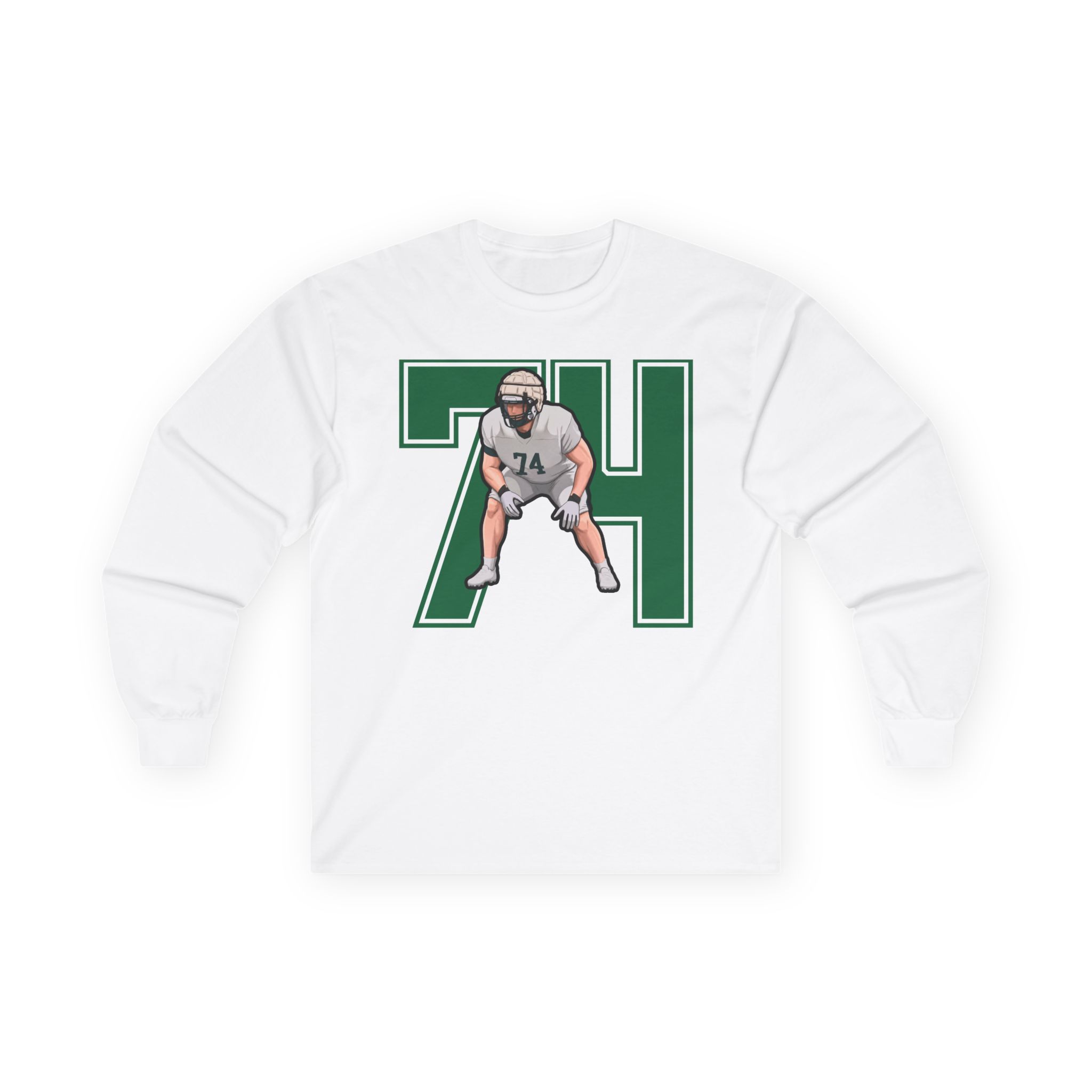 Long Sleeve Tee — character_number in White