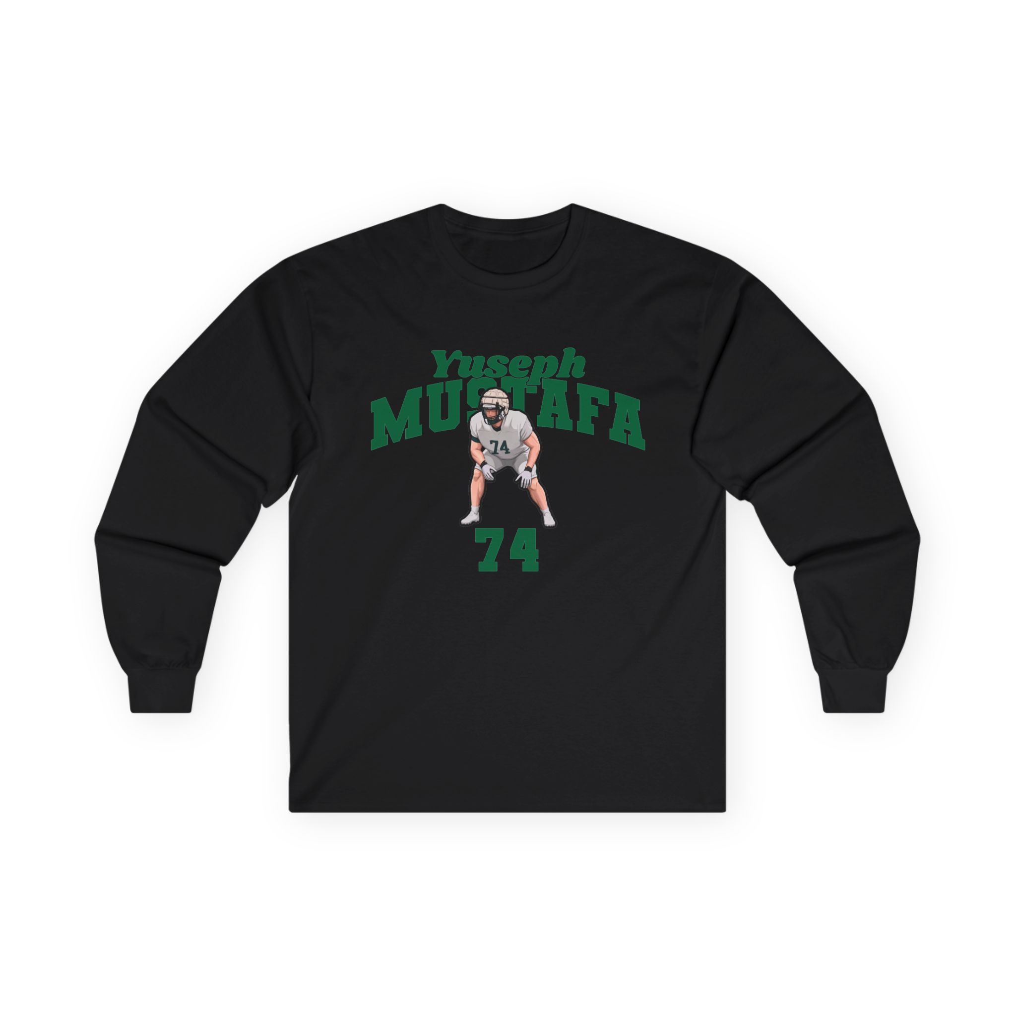 Long Sleeve Tee — character_signature_arch in Black