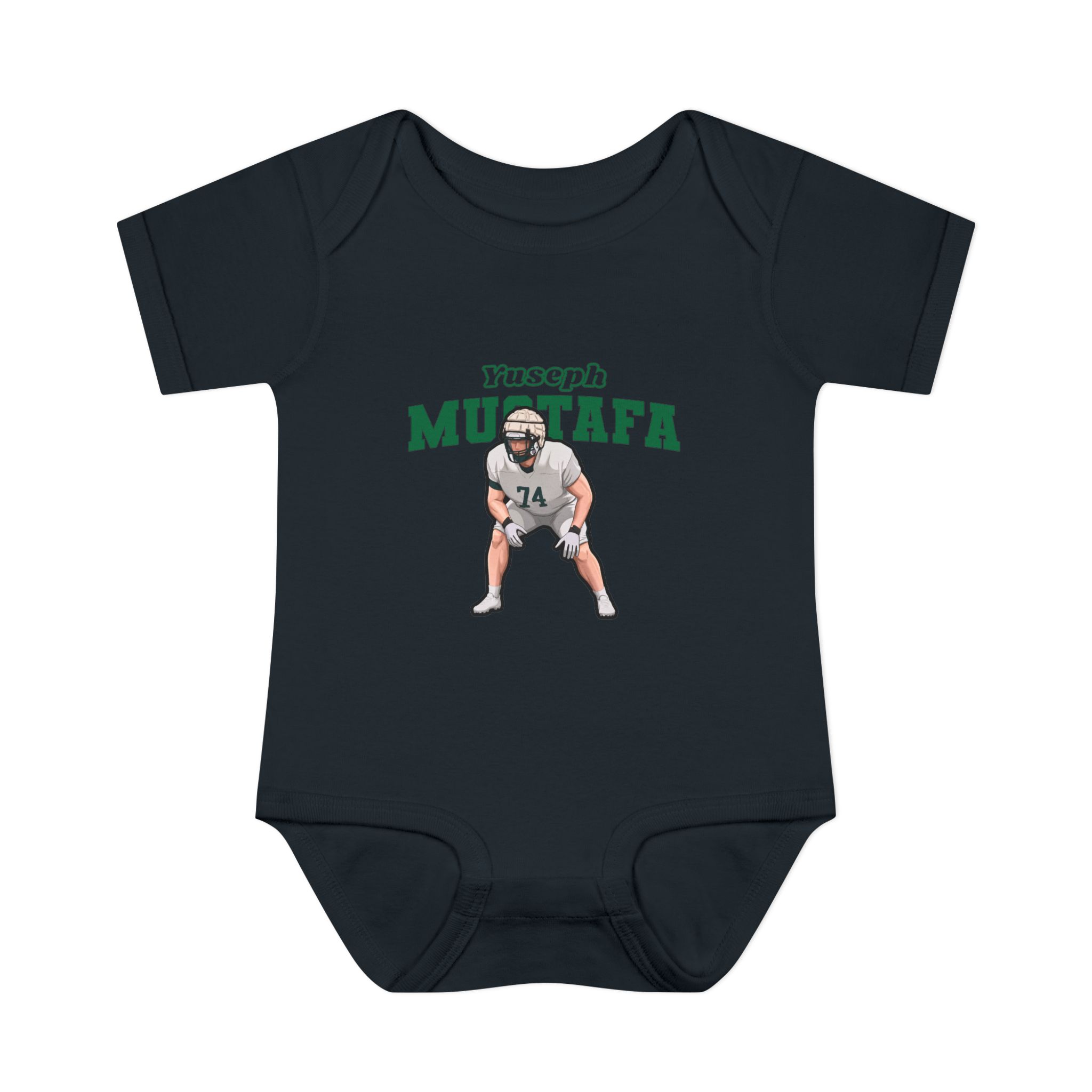Baby Onesie — character_name_arch in Black