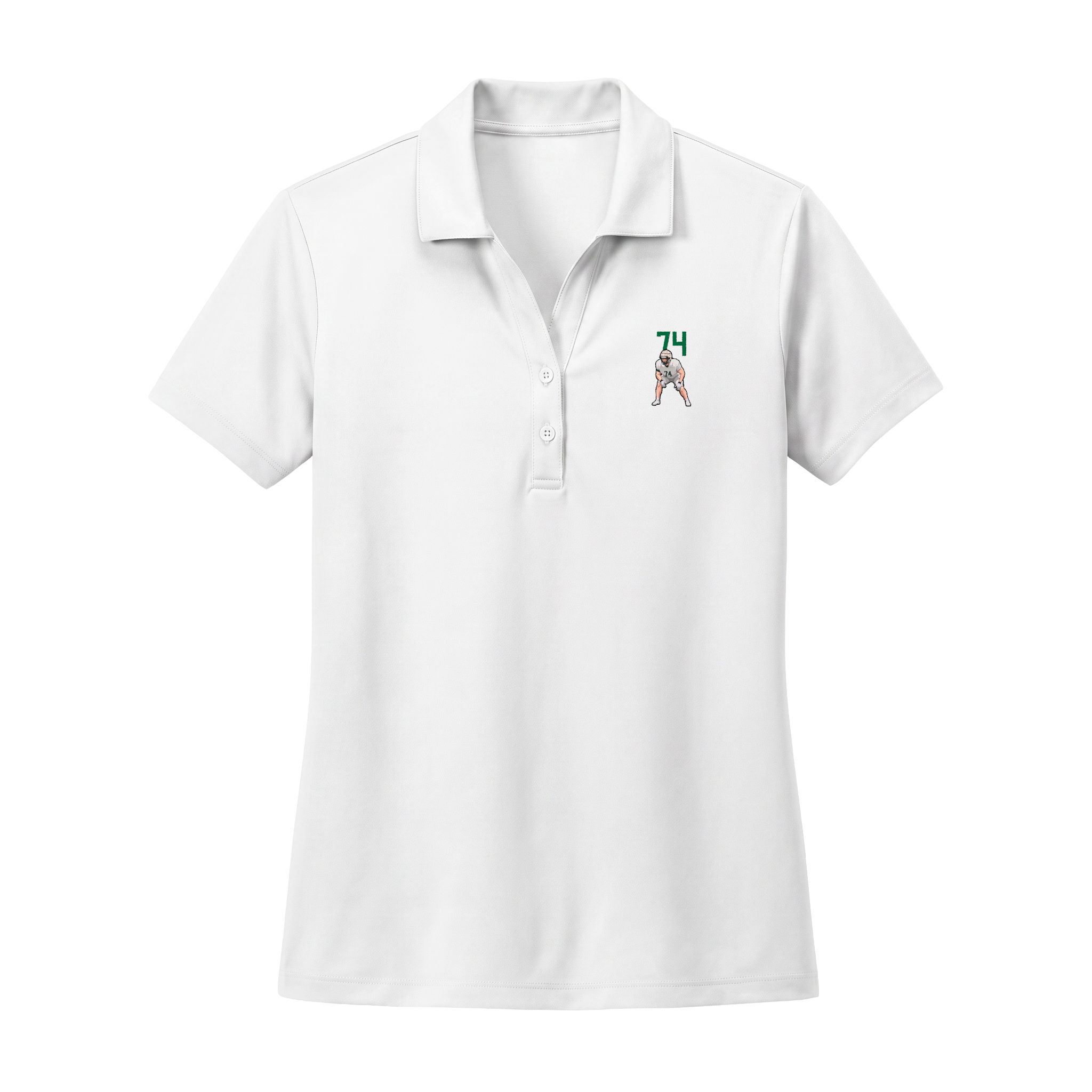 Women's Polo — character_number_top in White