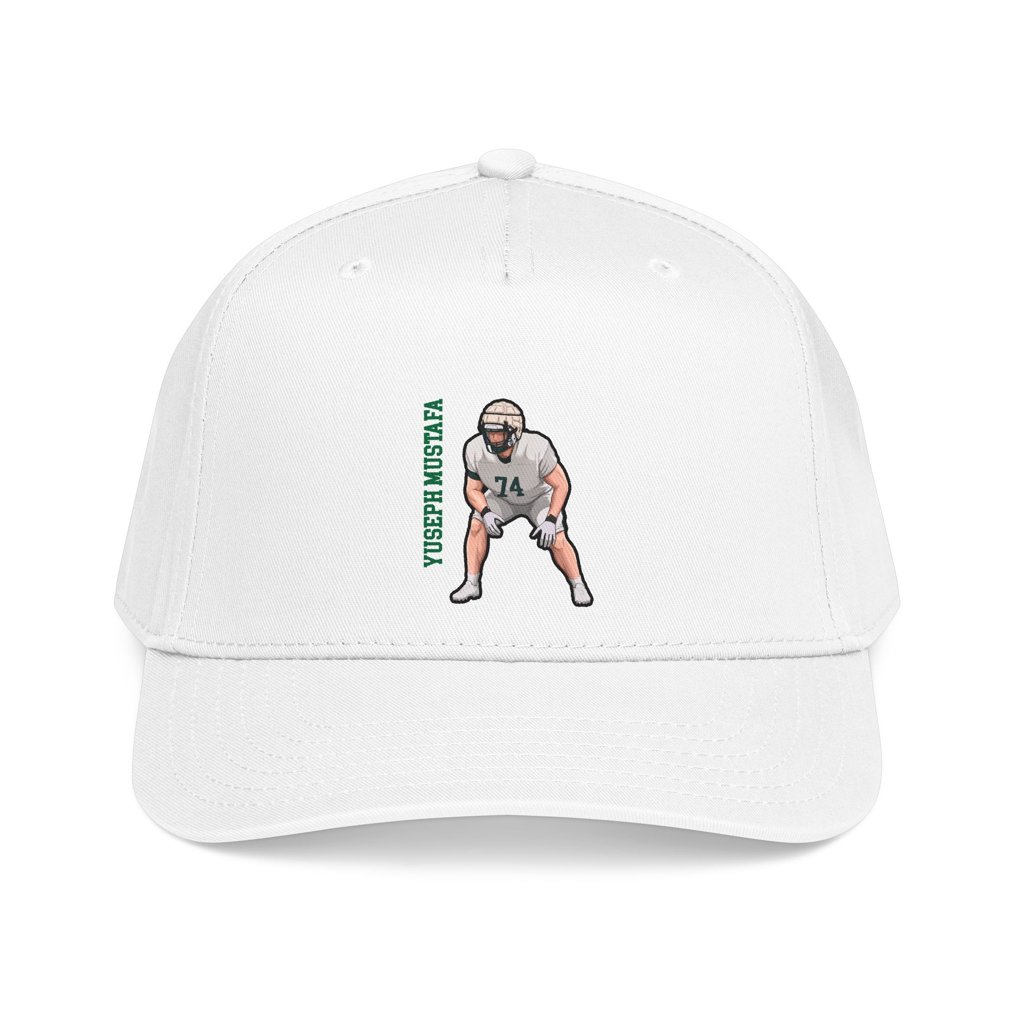 Baseball Cap — character_name_vertical in White