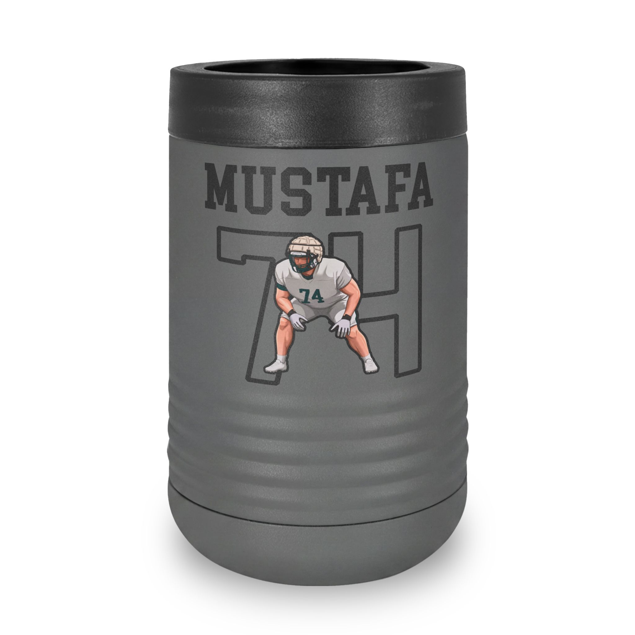 Stainless Can Cooler — character_shirsey in Grey