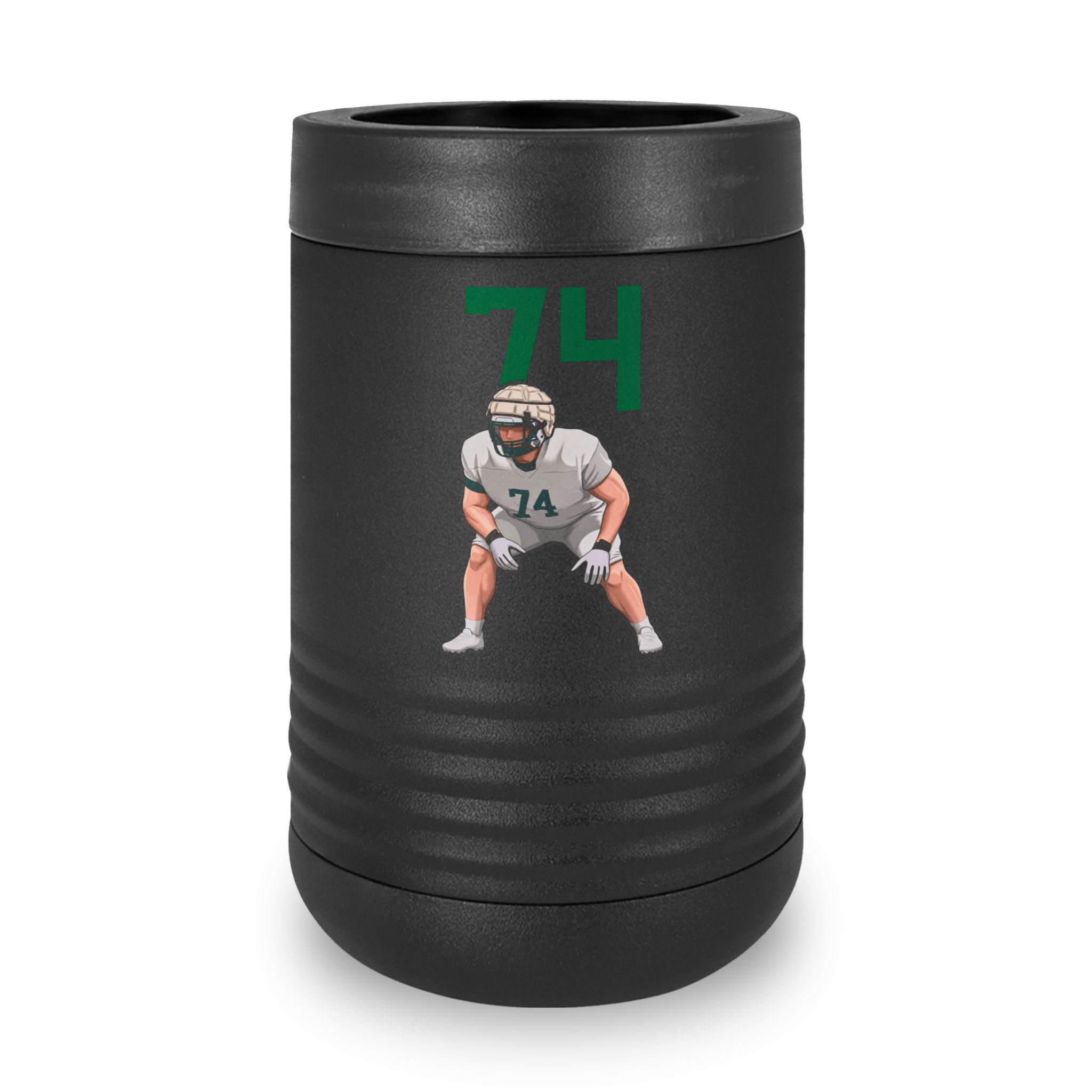 Stainless Can Cooler — character_number_top in Black