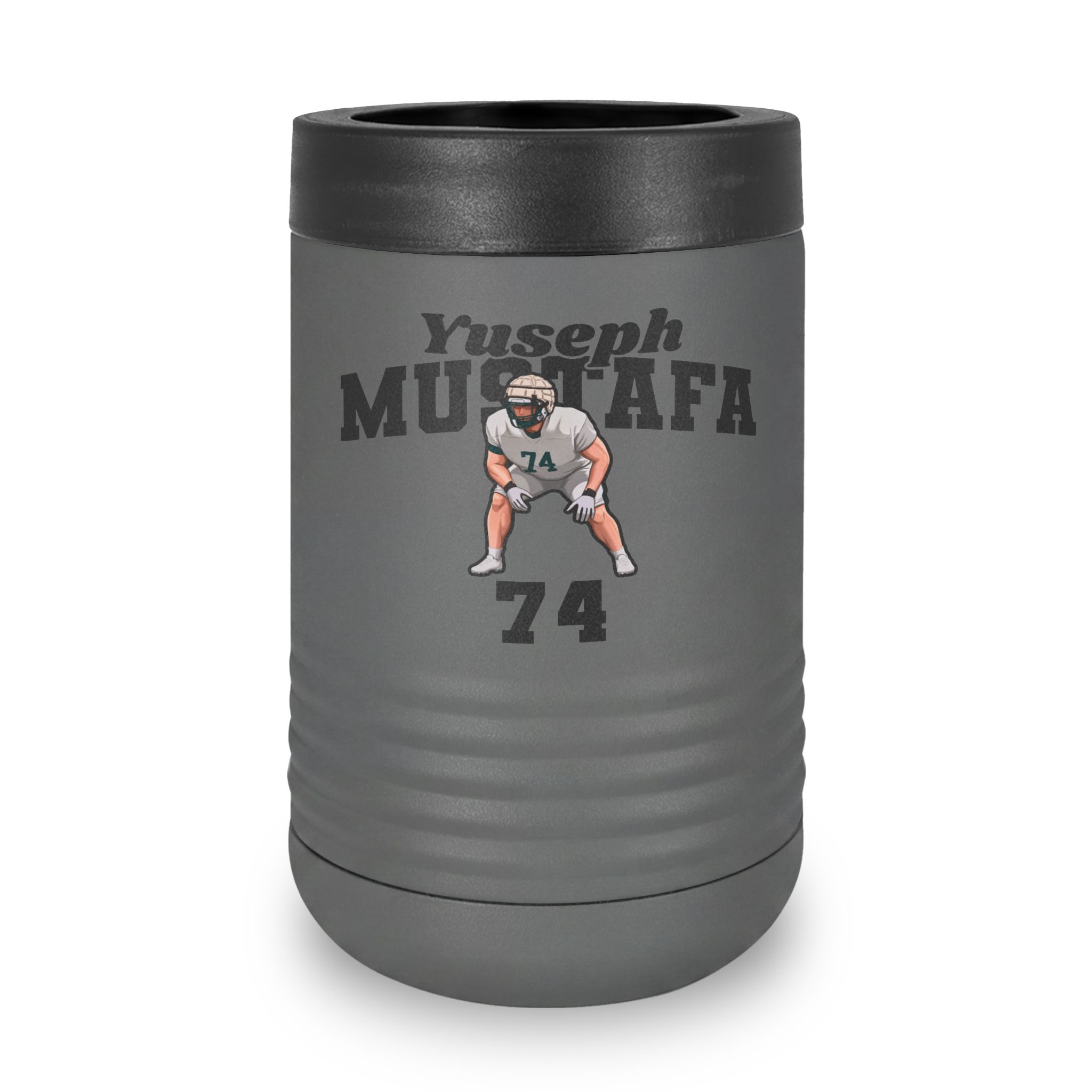 Stainless Can Cooler — character_signature_arch in Grey
