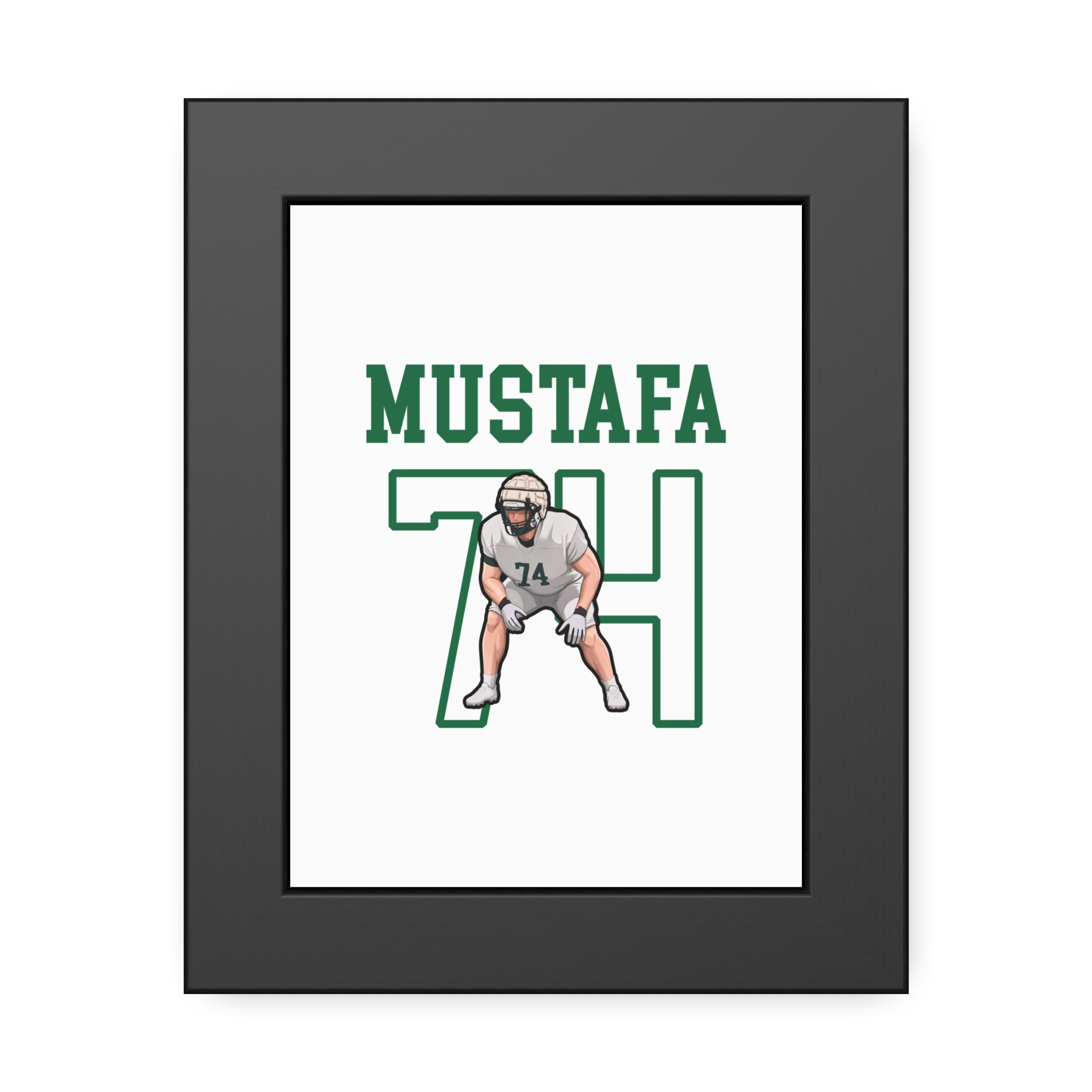 Framed Poster — character_shirsey in Black