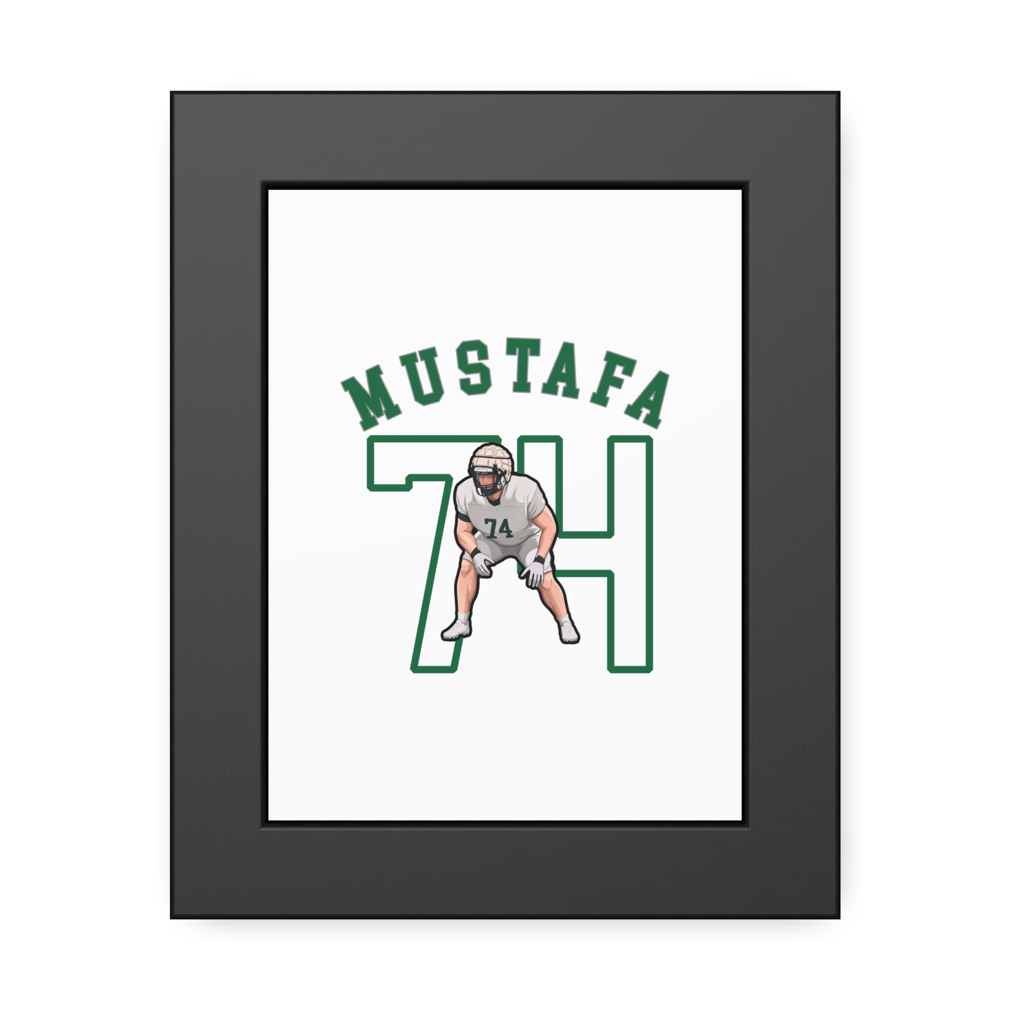 Framed Poster — character_shirsey_arch in Black