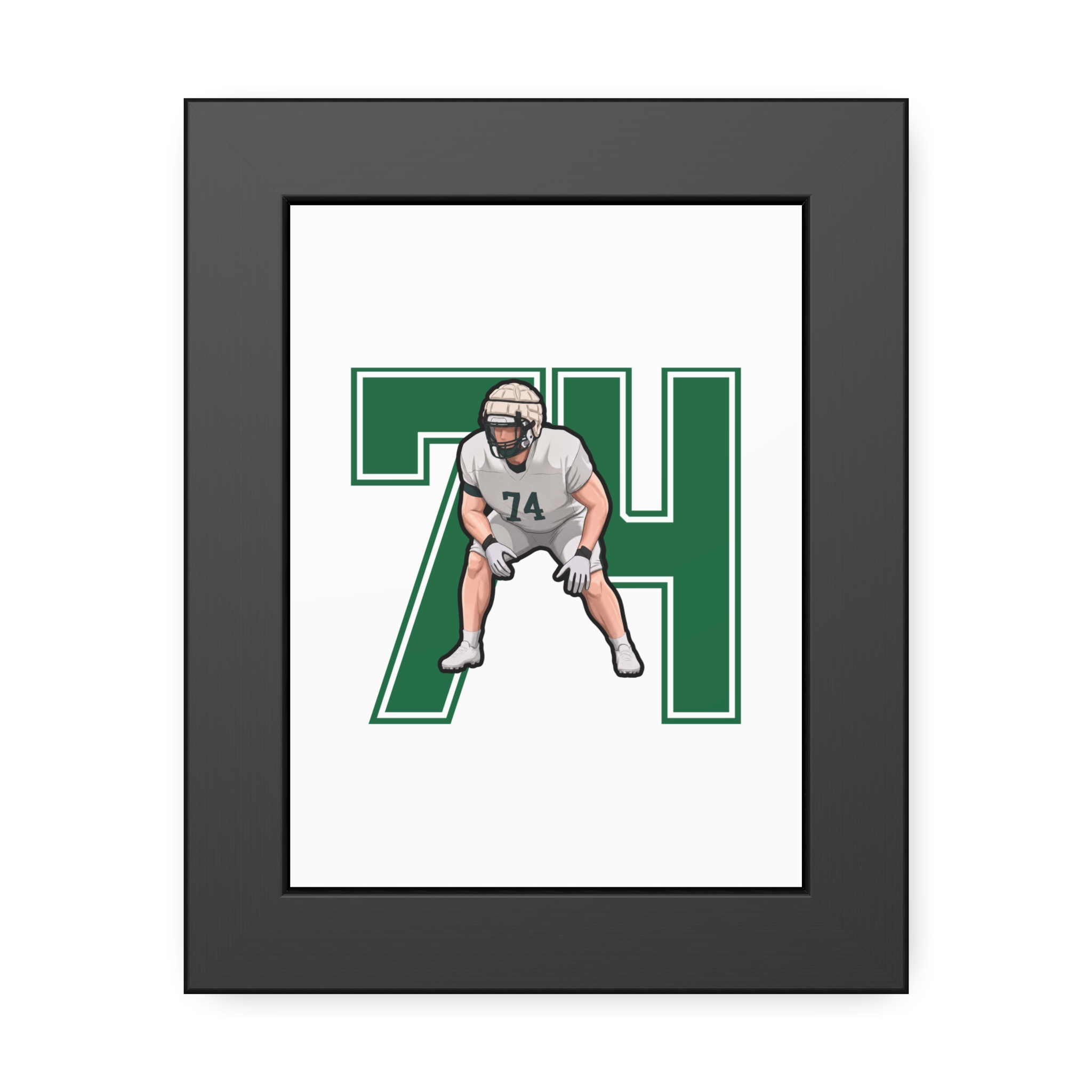 Framed Poster — character_number in Black