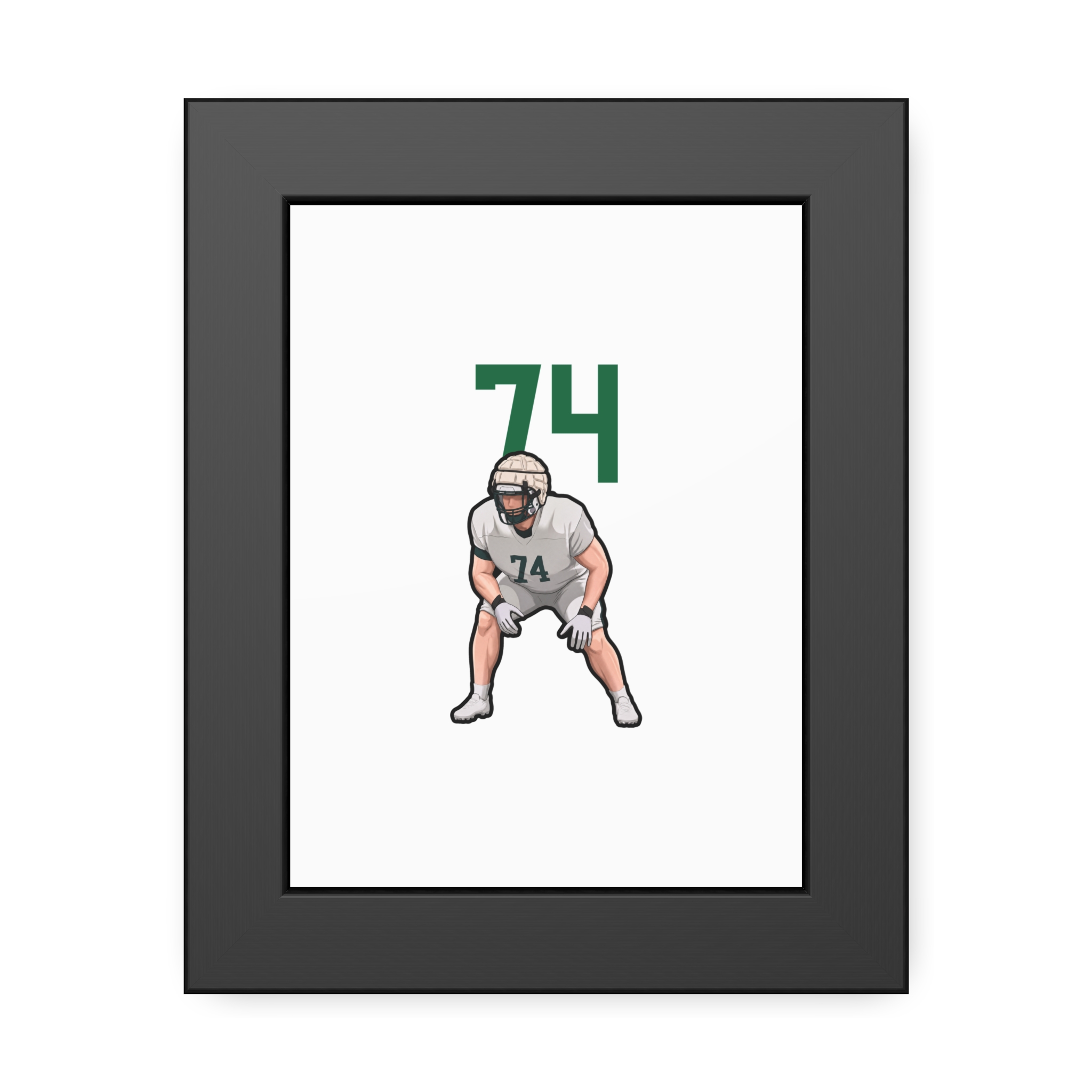 Framed Poster — character_number_top in Black