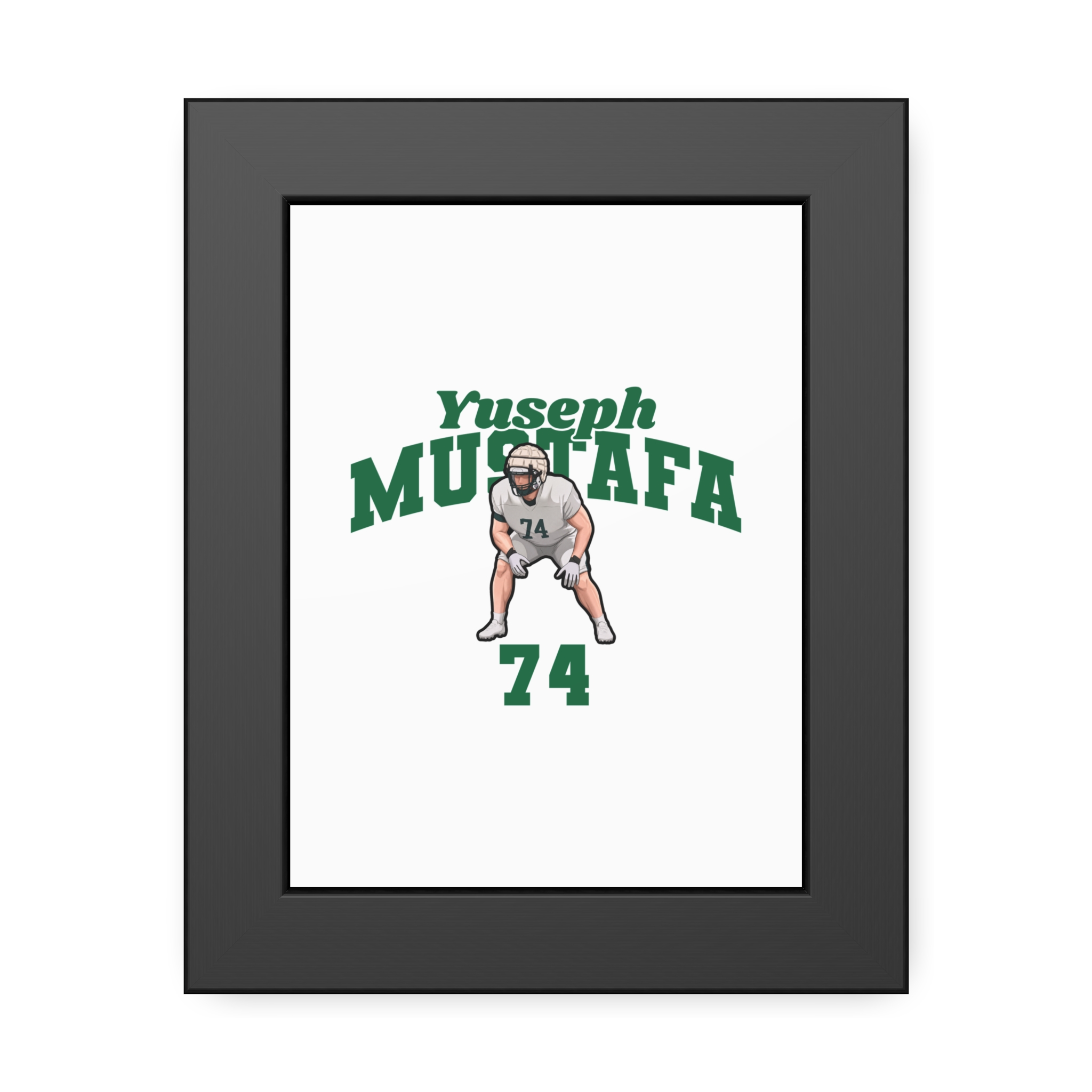 Framed Poster — character_signature_arch in Black