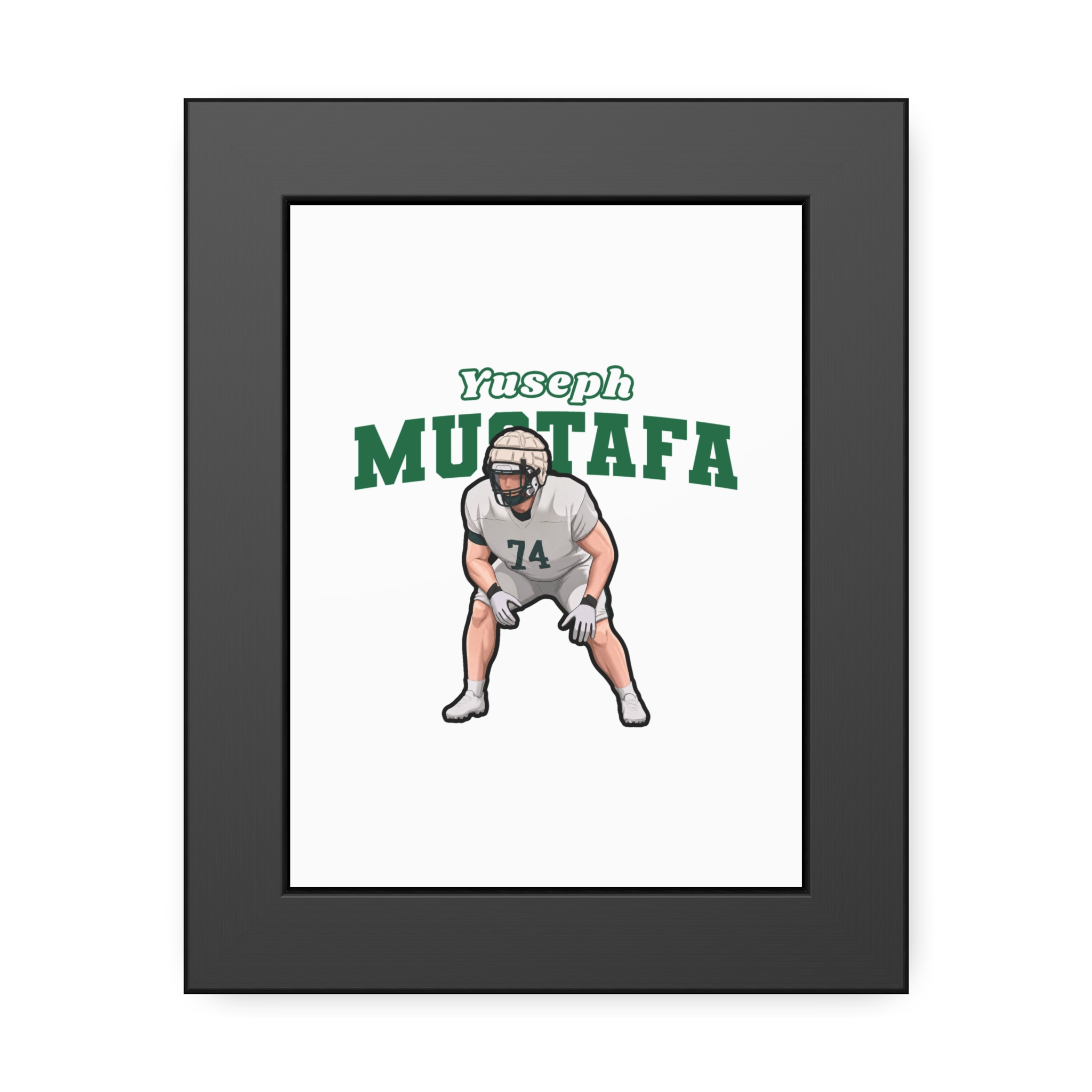 Framed Poster — character_name_arch in Black