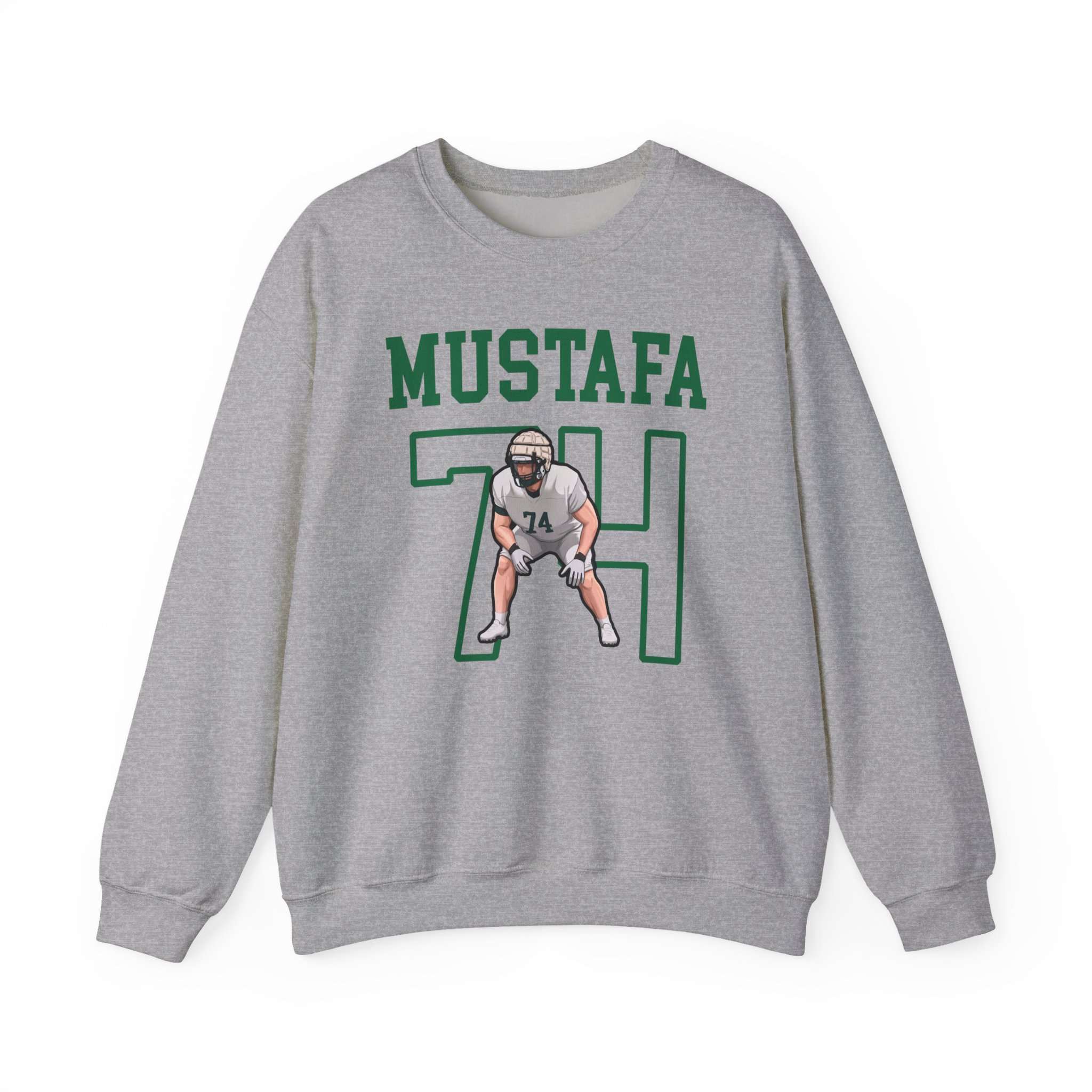 Crewneck Sweatshirt — character_shirsey in Grey
