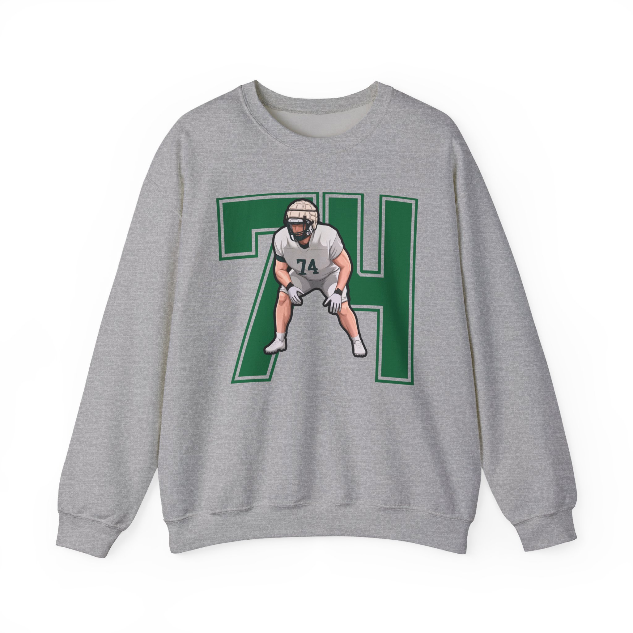 Crewneck Sweatshirt — character_number in Grey