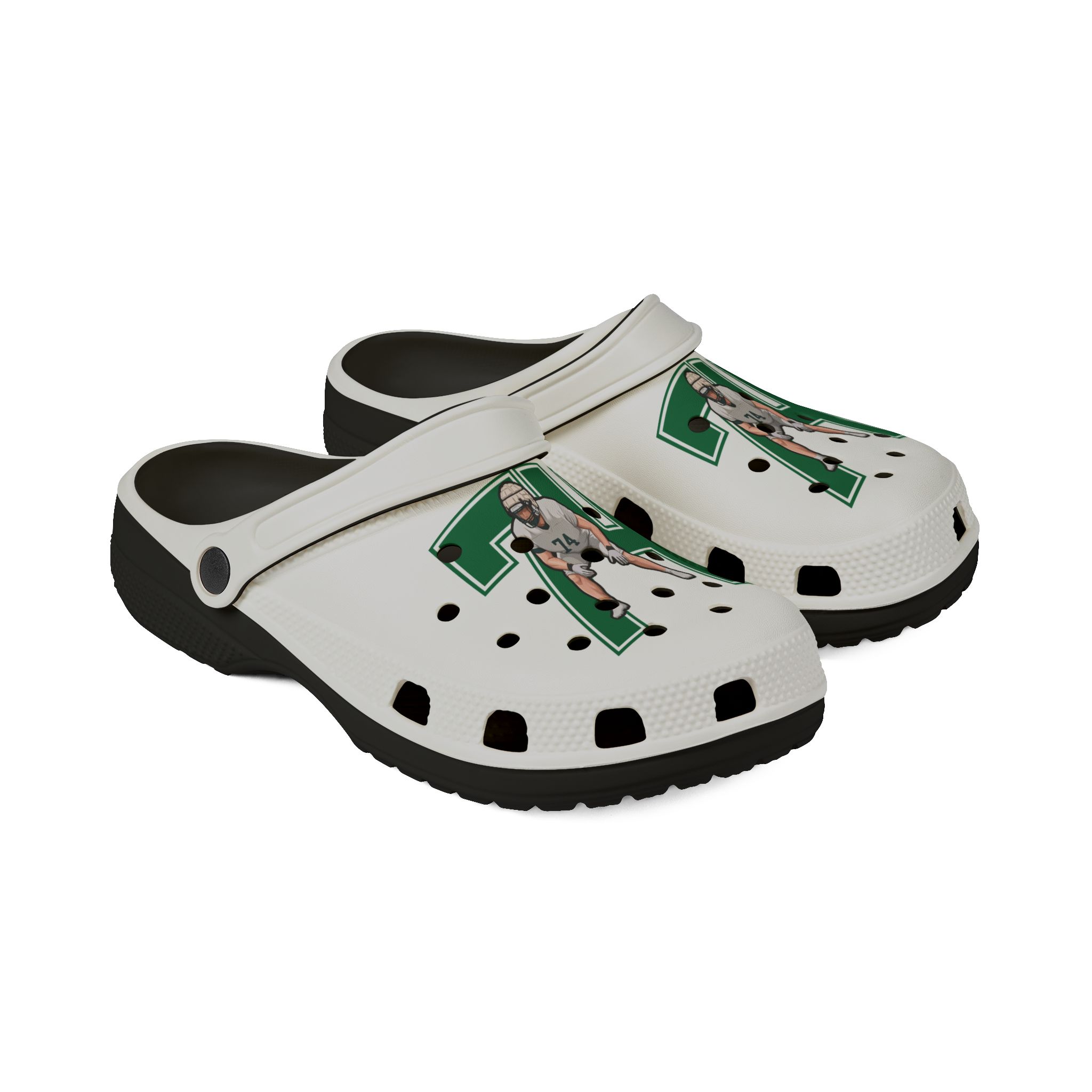 Rubber Clogs — character_number in Black