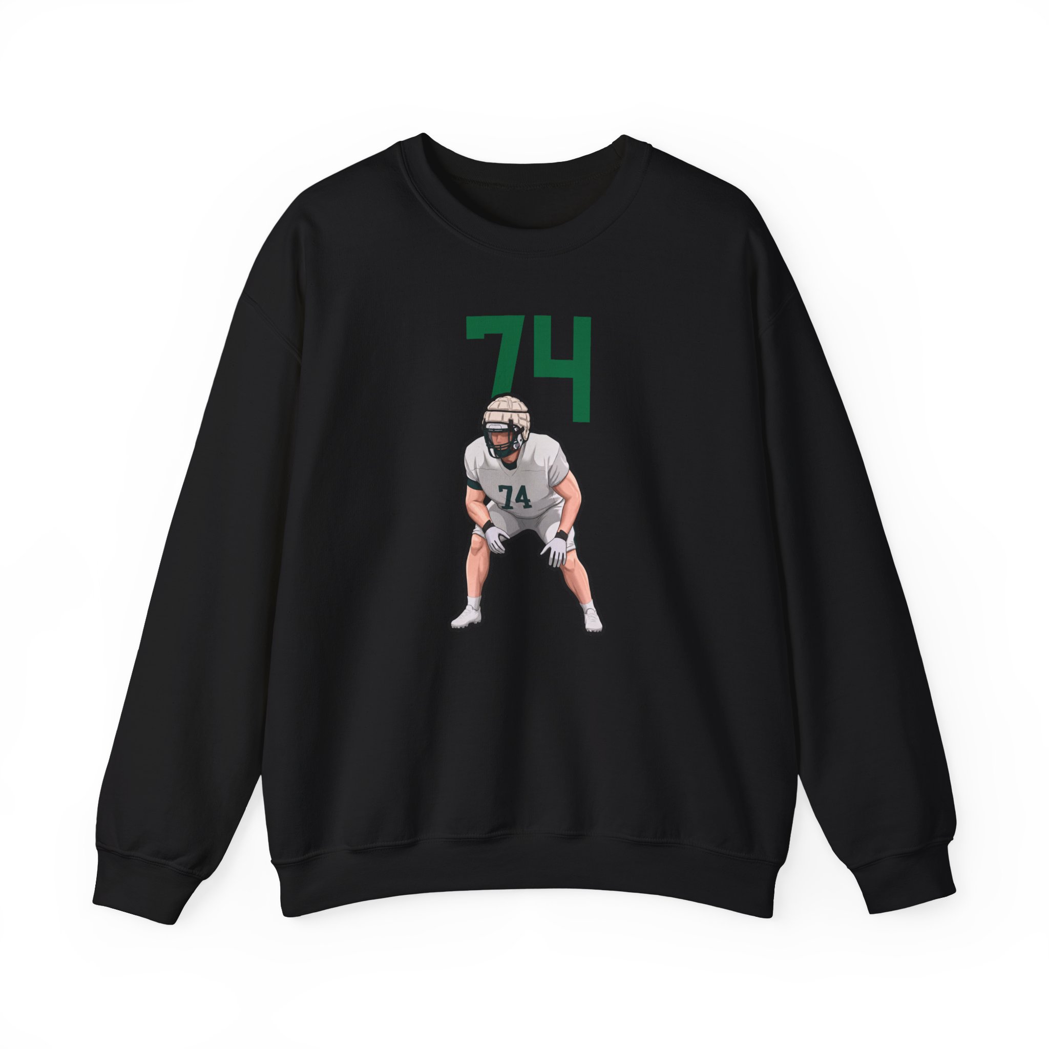 Crewneck Sweatshirt — character_number_top in Black