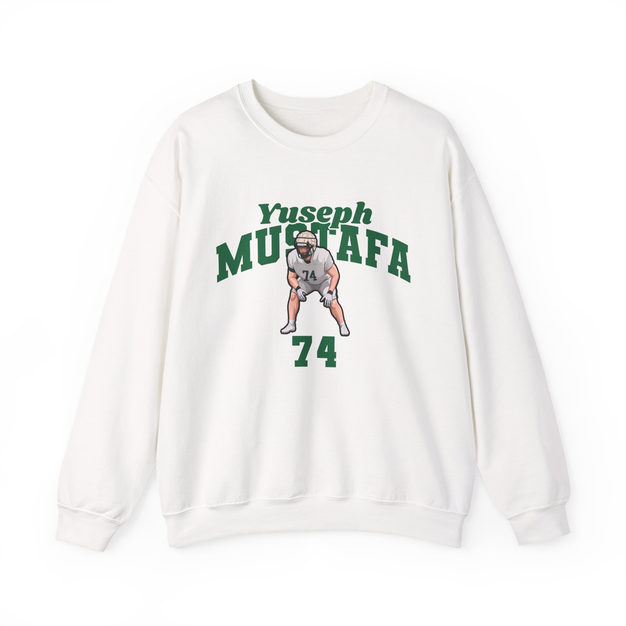 Crewneck Sweatshirt — character_signature_arch in White