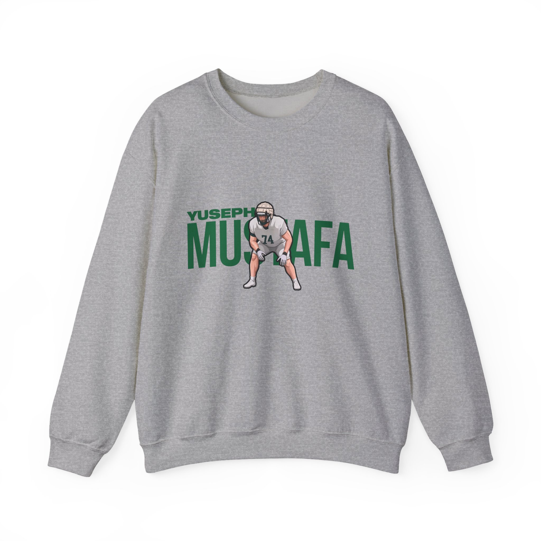 Crewneck Sweatshirt — character_player_name in Grey