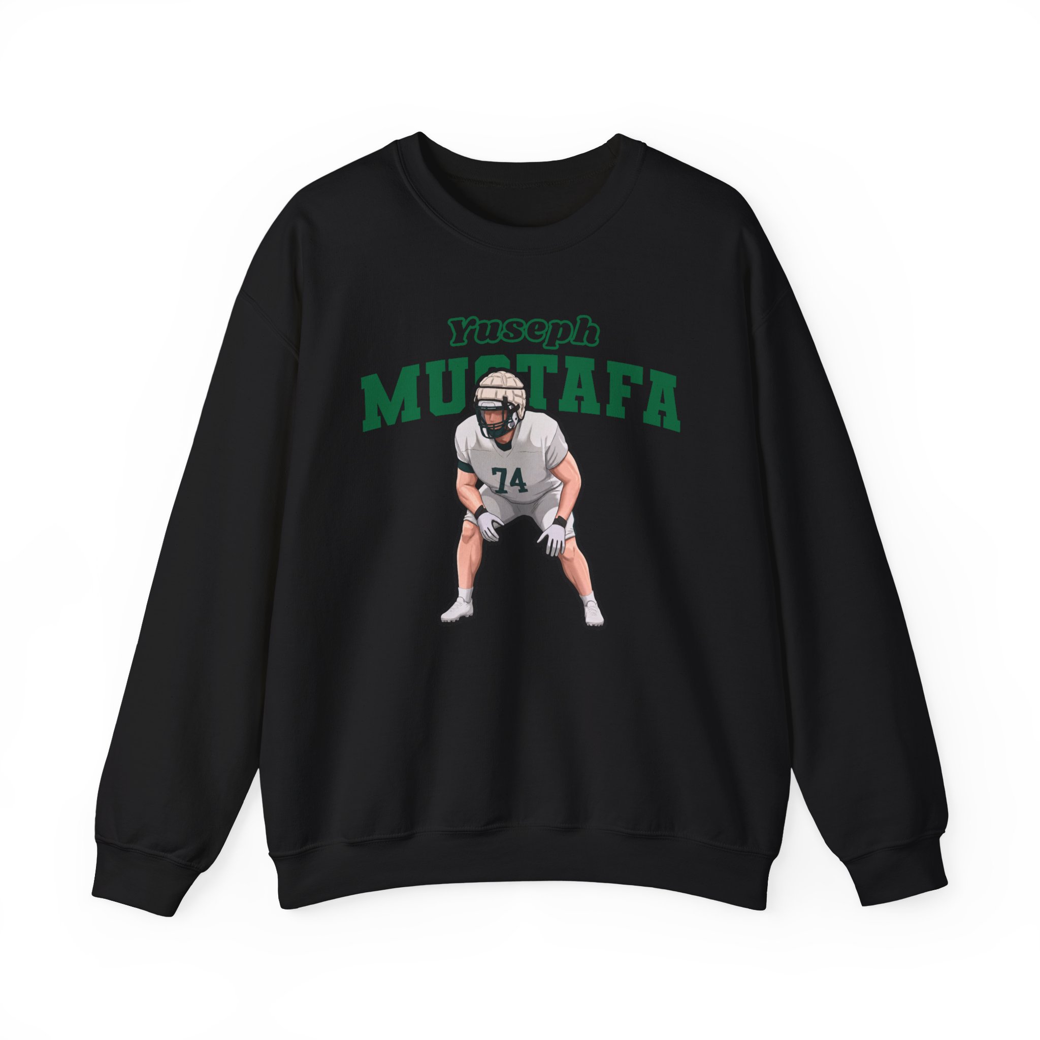 Crewneck Sweatshirt — character_name_arch in Black